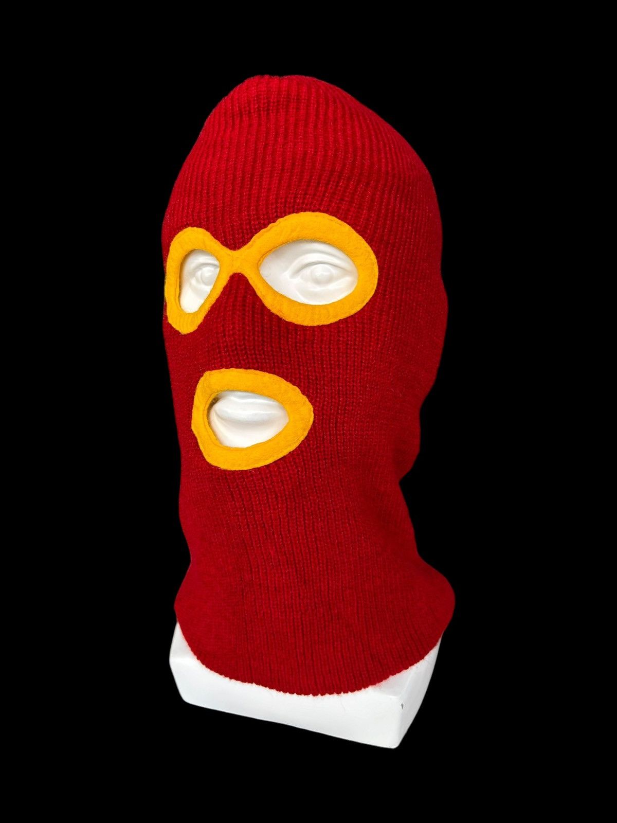 Japanese Brand × Kapital × Vintage Japanese Style Balaclava Masked Red Knitt Beanie Rare☠️🎌 Size ONE SIZE - 1 Thumbnail