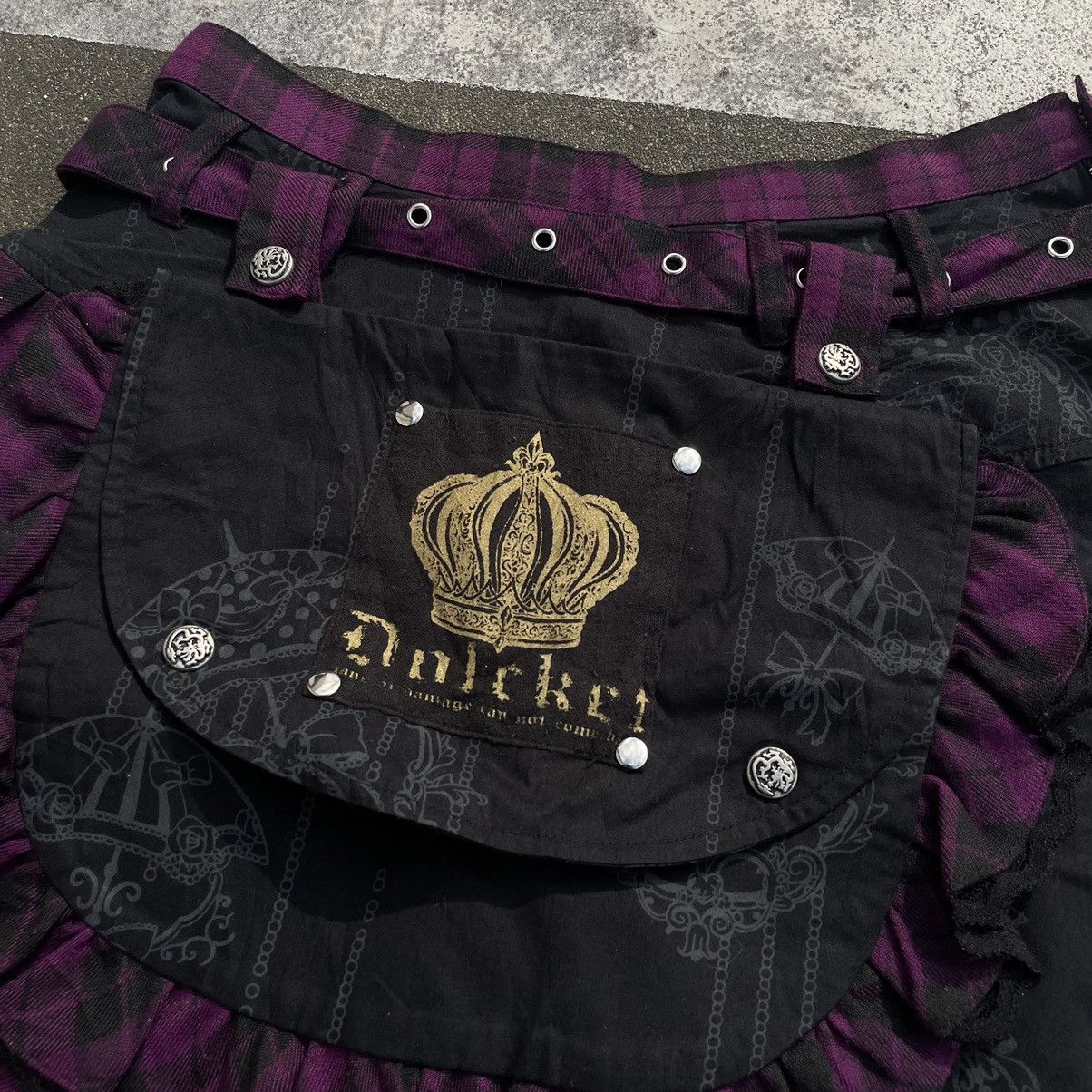 If Six Was Nine Blood Storm Mini Skirt With Removeable Pocket Punk Style Size 27" / US 4 / IT 40 - 5 Thumbnail