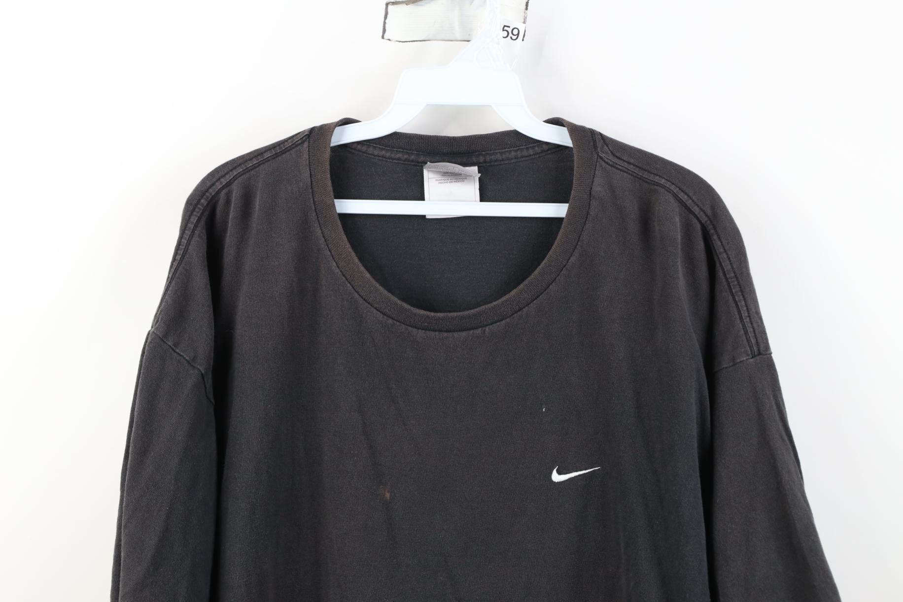 Nike Vintage Y2K Nike Sun Travis Scott Mini Swoosh T-Shirt Black Size US XL / EU 56 / 4 - 2 Thumbnail
