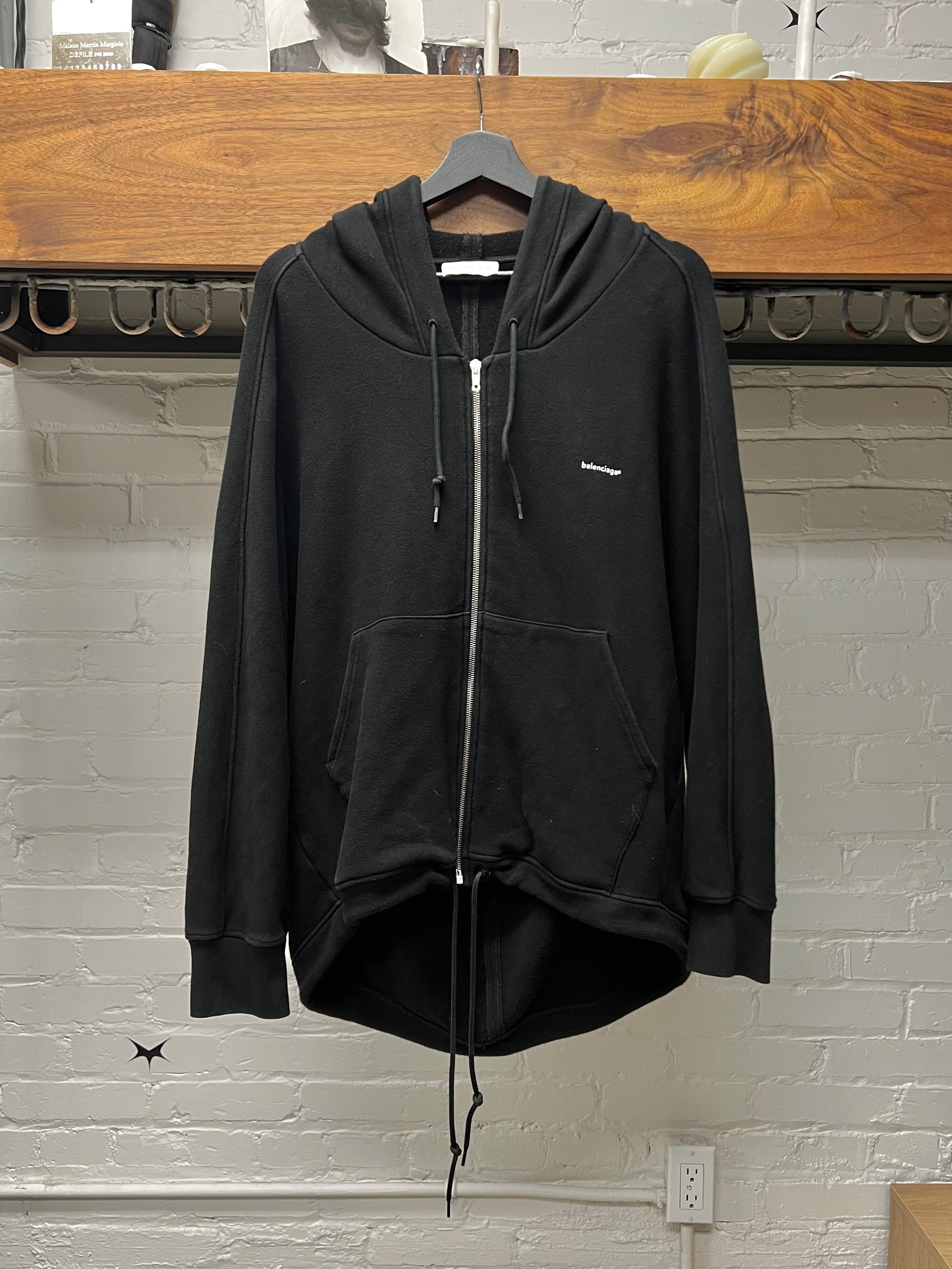 Balenciaga 2017 Balenciaga ‘Simple Logo’ Black Zip-Up Hoodie Size US S / EU 44-46 / 1 - 1 Thumbnail