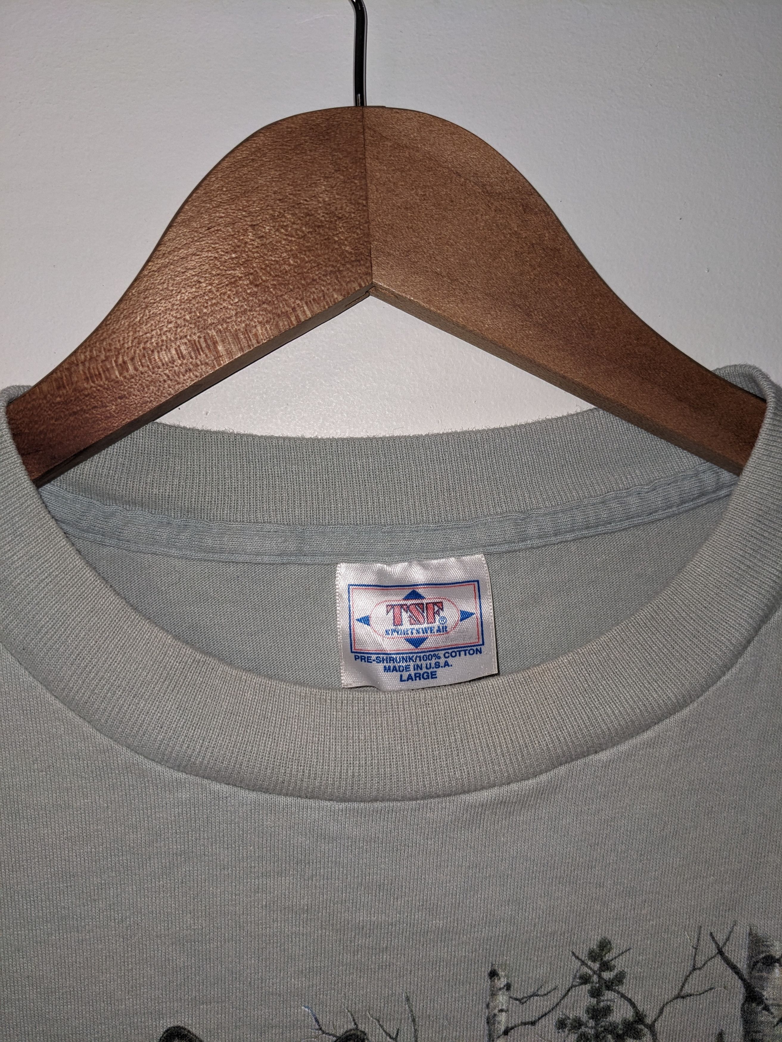 Vintage Vintage 90s Wolf Animal Nature Knobles Pennsylvania T-Shirt Size US L / EU 52-54 / 3 - 7 Thumbnail