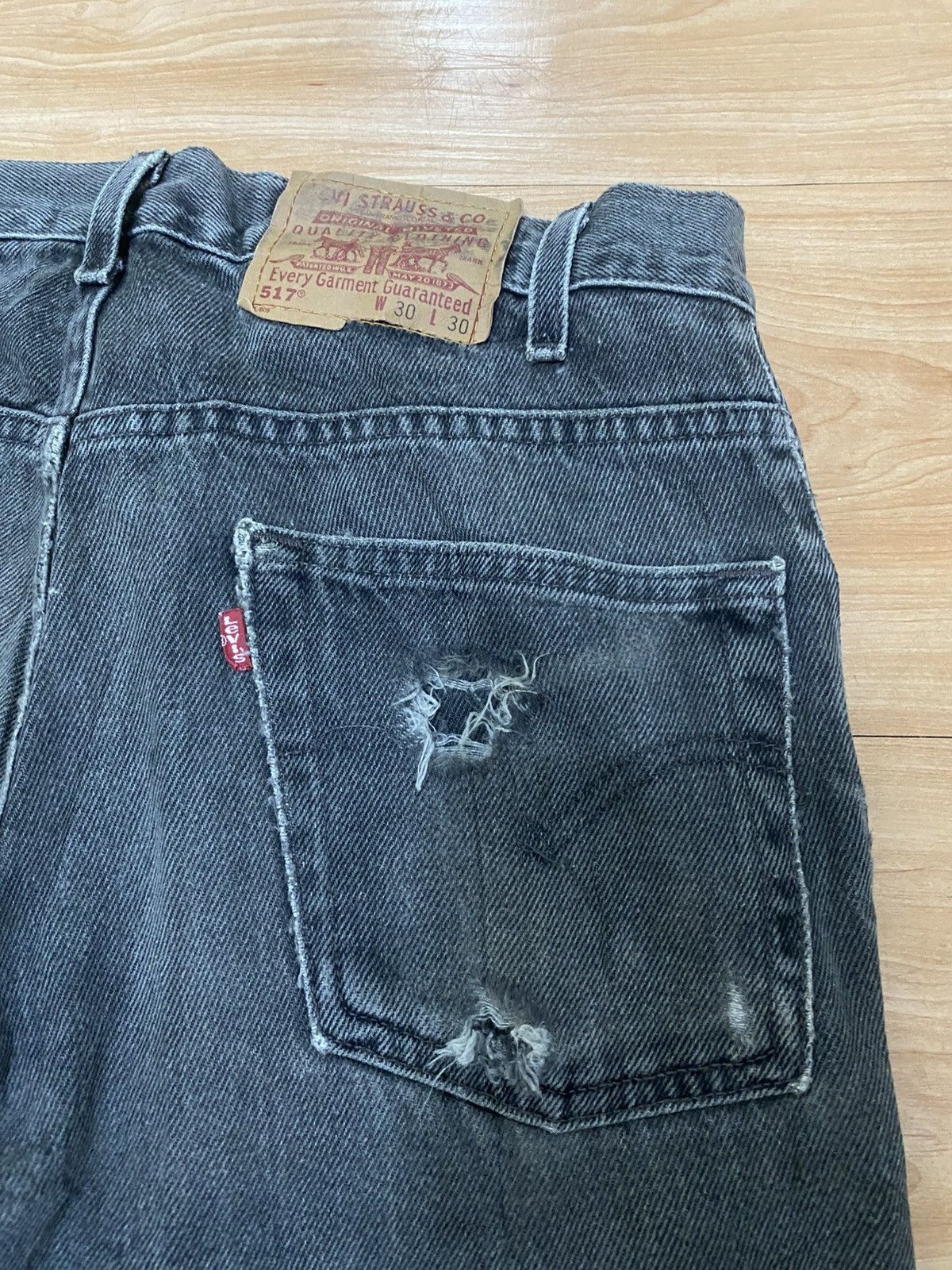 Levi's Vintage levis 517 black bootcut style distressed denim Size US 30 / EU 46 - 7 Thumbnail