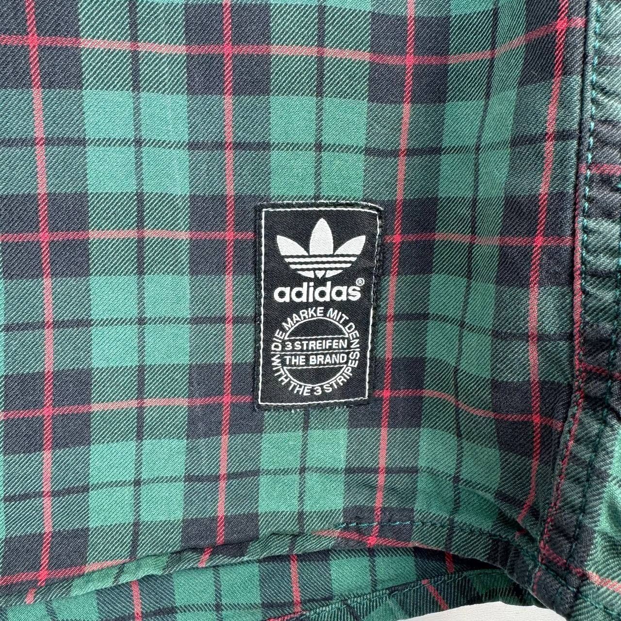 Adidas Adidas Originals Check Shirt Green Plaid Button Up Size L Size US L / EU 52-54 / 3 - 4 Thumbnail