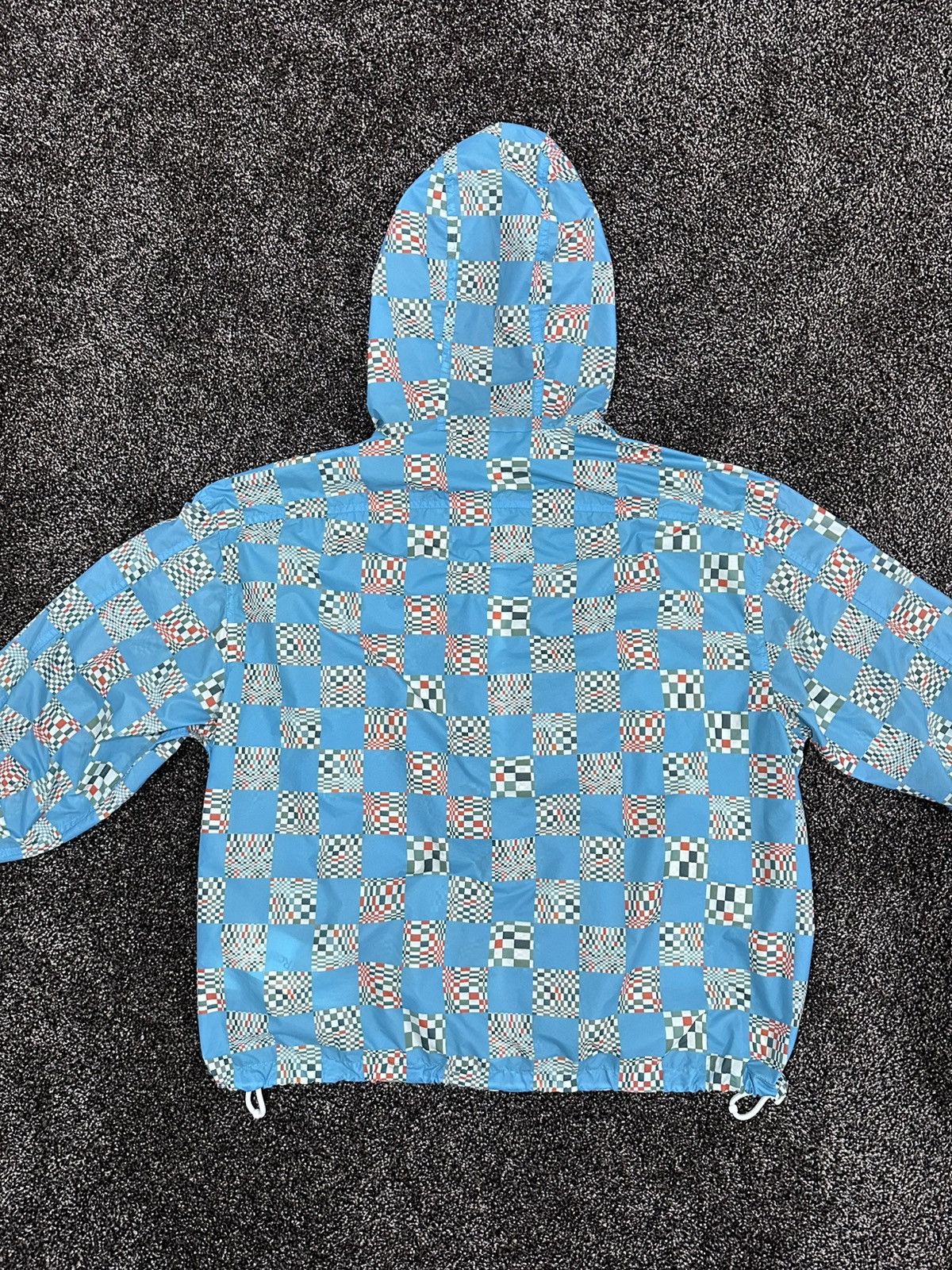 Louis Vuitton Louis Vuitton Distorted Damier Blue Nylon Windbreaker Jacket Size US S / EU 44-46 / 1 - 10 Thumbnail