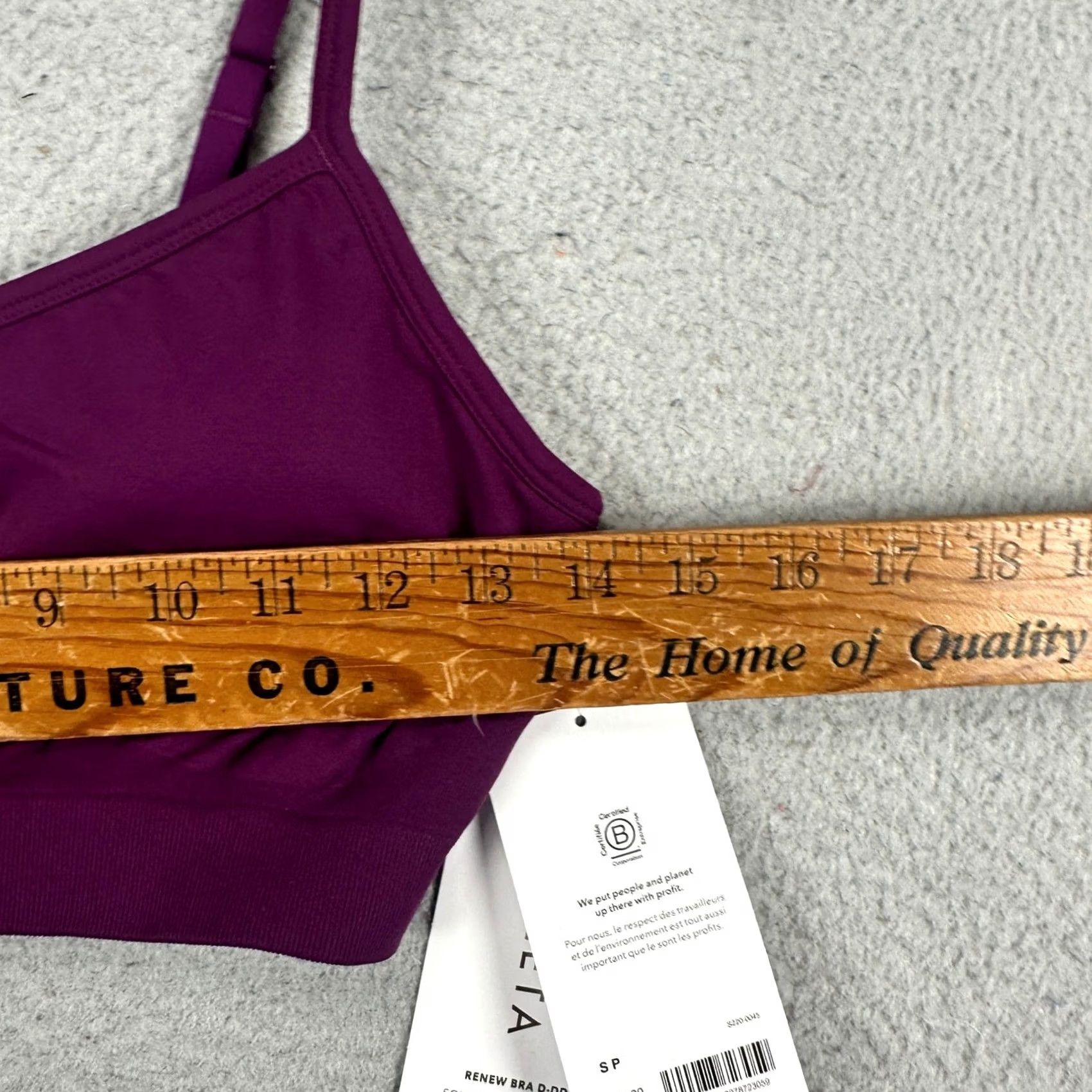 Athleta Athleta Ladies Women Small Purple Strap Back Stretch Sports Bra Push-Up Gym Exercise NEW Size ONE SIZE - 3 Thumbnail