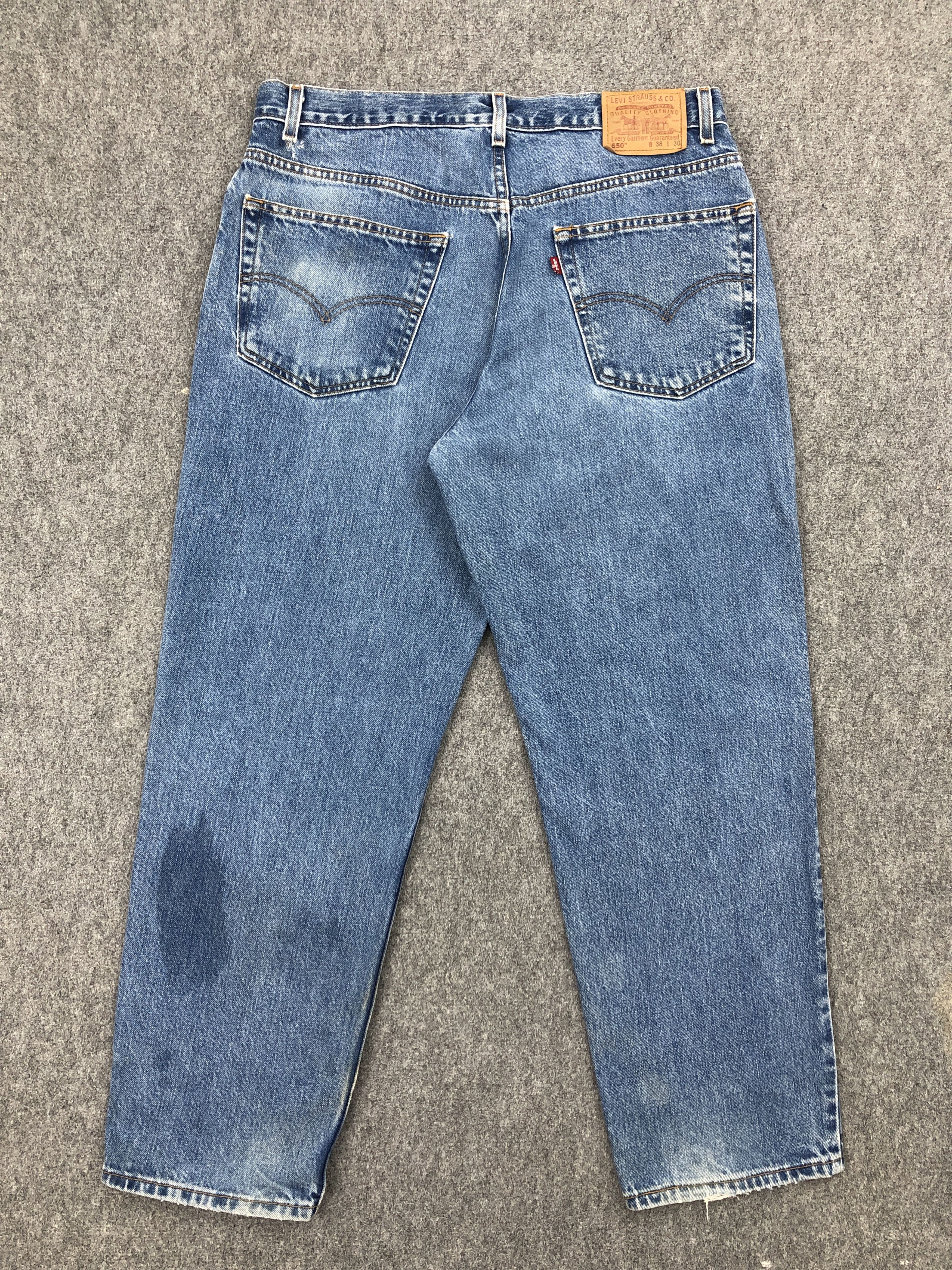 Levi's Faded Blue Vintage 90s Levi's 550 jeans DP2306 Size US 35 - 3 Thumbnail