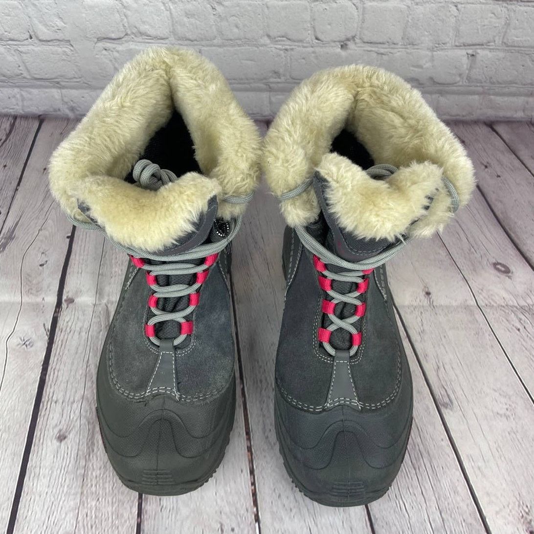 Columbia Columbia Omni-Heat Gray Pink Winter Snow Boots Girl Sz 6/W 8 Size US 6 / IT 36 - 6 Thumbnail