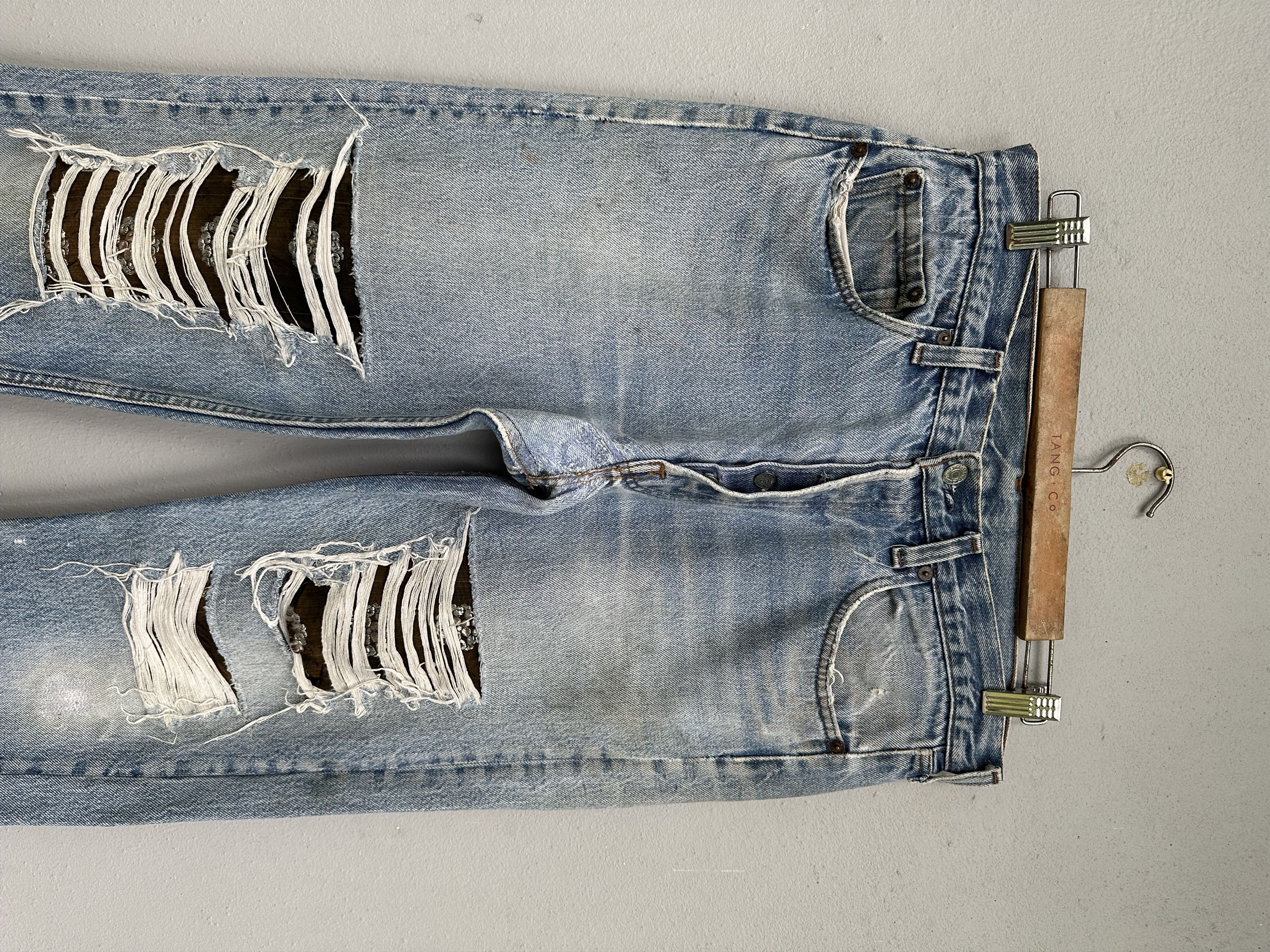 Levi's Vtg Levi’s 501 80s Distressed Rebuild Rip Kurt Cobain Jeans Size US 31 - 8 Thumbnail