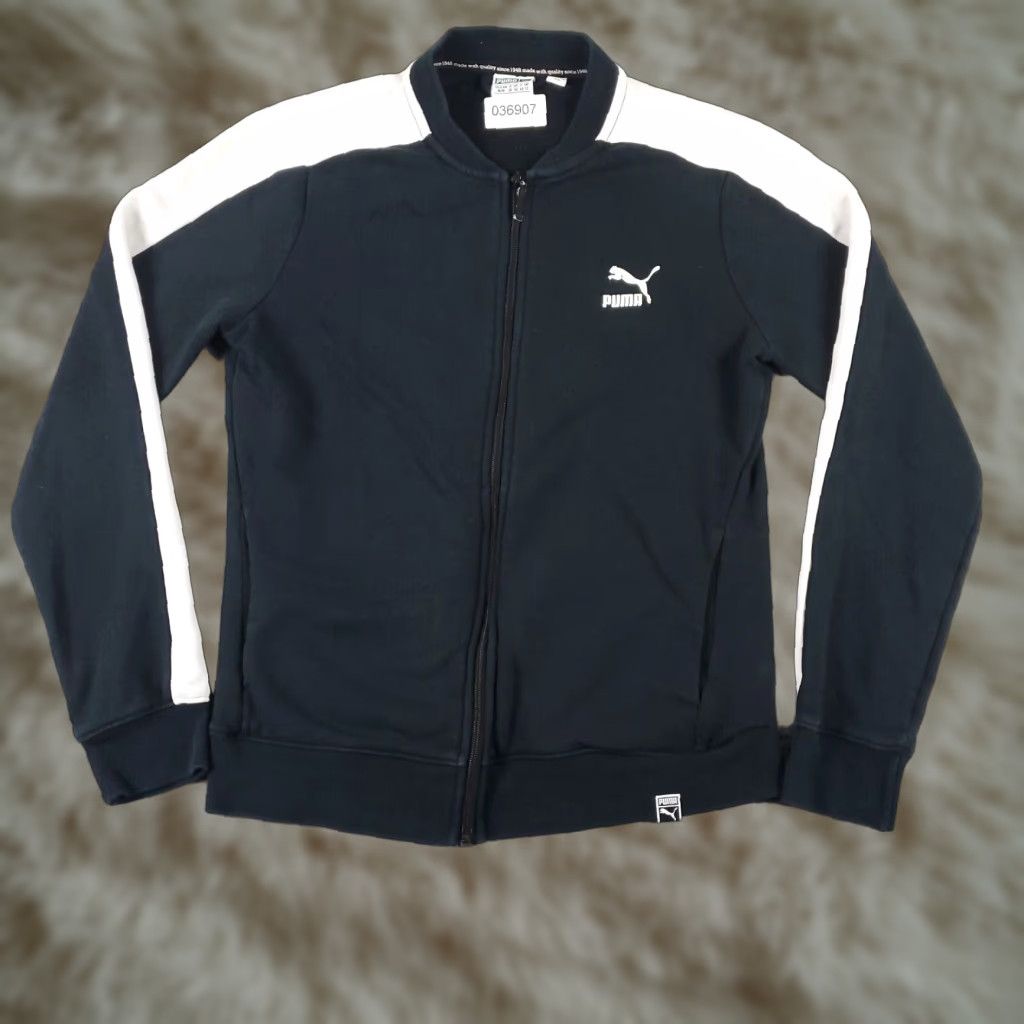 Puma VINTAGE Puma Womens Sweater Full Zip Long Sleeve Casual Size Medium Black Knit Modern Athletic Women Size M / US 6-8 / IT 42-44 - 1 Thumbnail