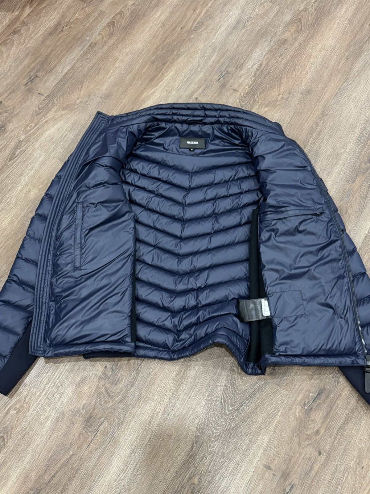 Mackage Mackage Navy Hybrid Down Jacket Lightweight Quilted Puffer Size US S / EU 44-46 / 1 - 2 Thumbnail