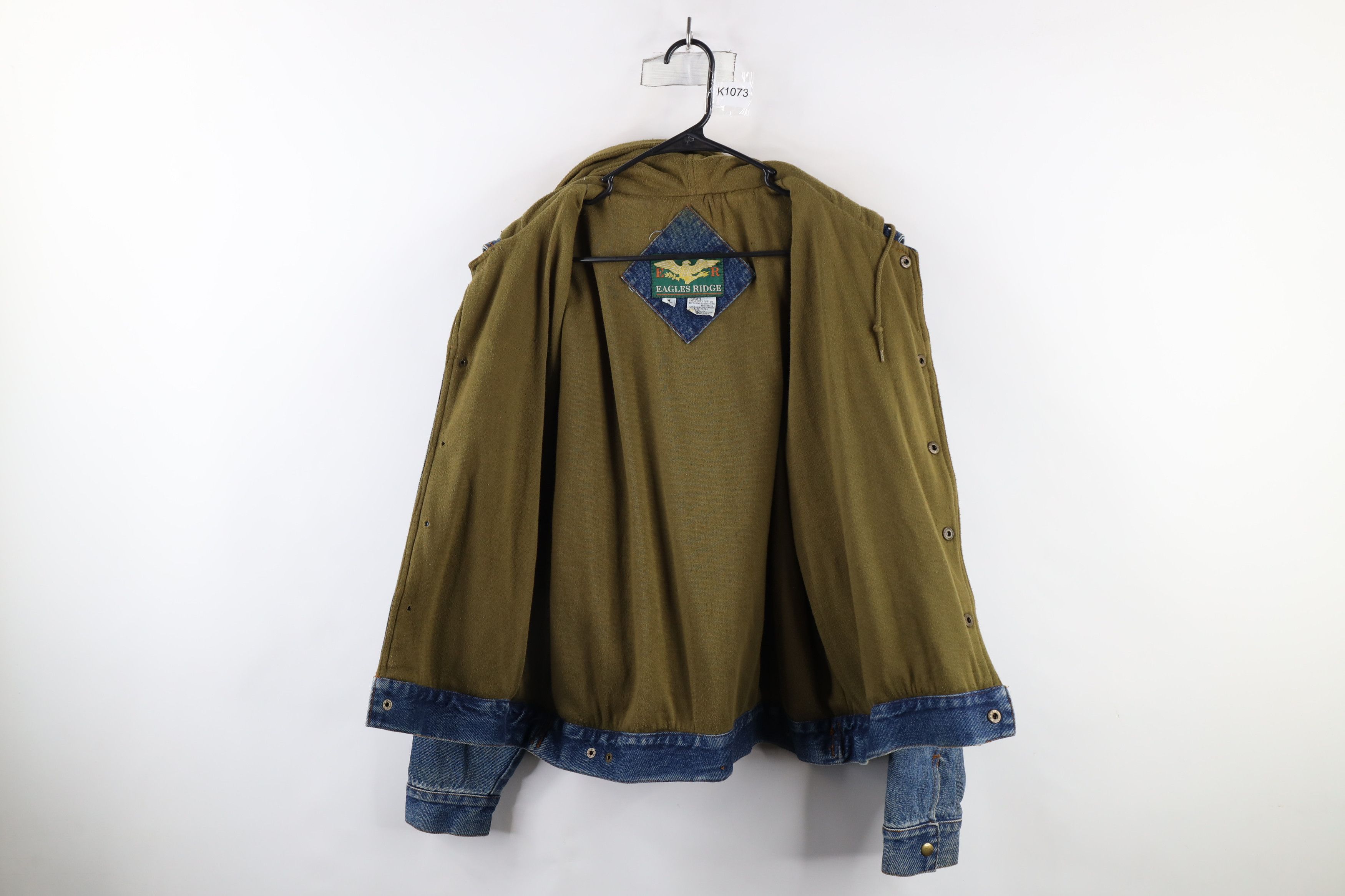 Vintage Vintage 90s Streetwear Hooded Denim Jean Trucker Jacket Size US M / EU 48-50 / 2 - 10 Thumbnail