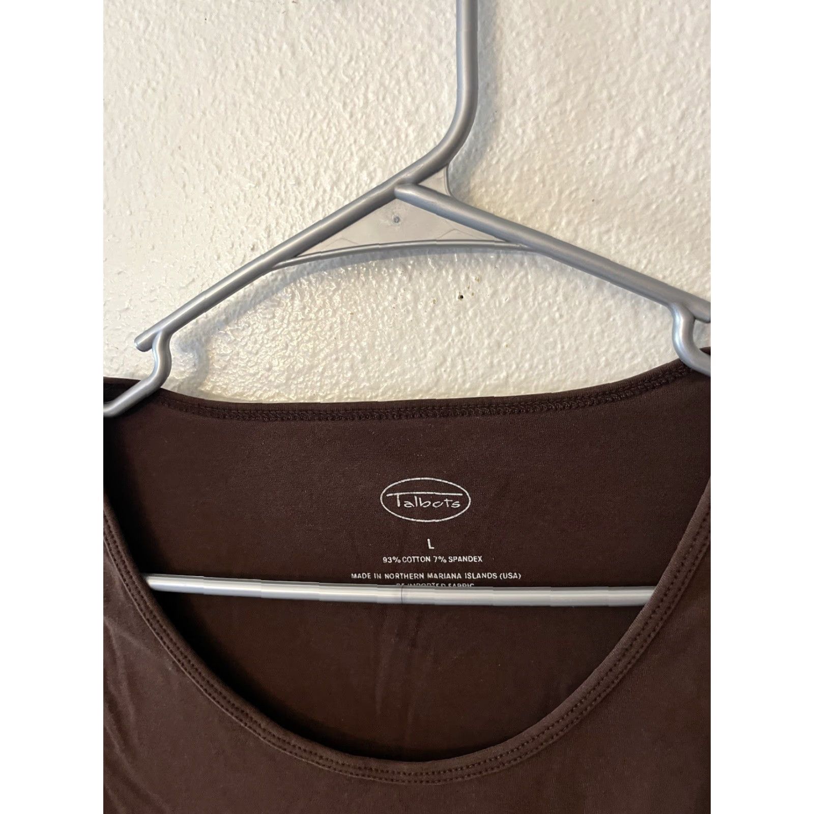 Talbots VINTAGE Talbots Round Tee Shirt Women L Brown Long Sleeve T-Shirt 100% Cotton Adult Large Brown Womens Size L / US 10 / IT 46 - 2 Thumbnail