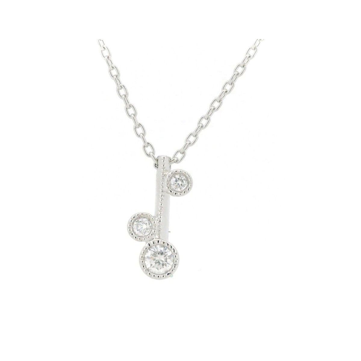 Luxuness Star Jewelry Diamond Pt950 Necklace Metal Necklace in Silver, Women's