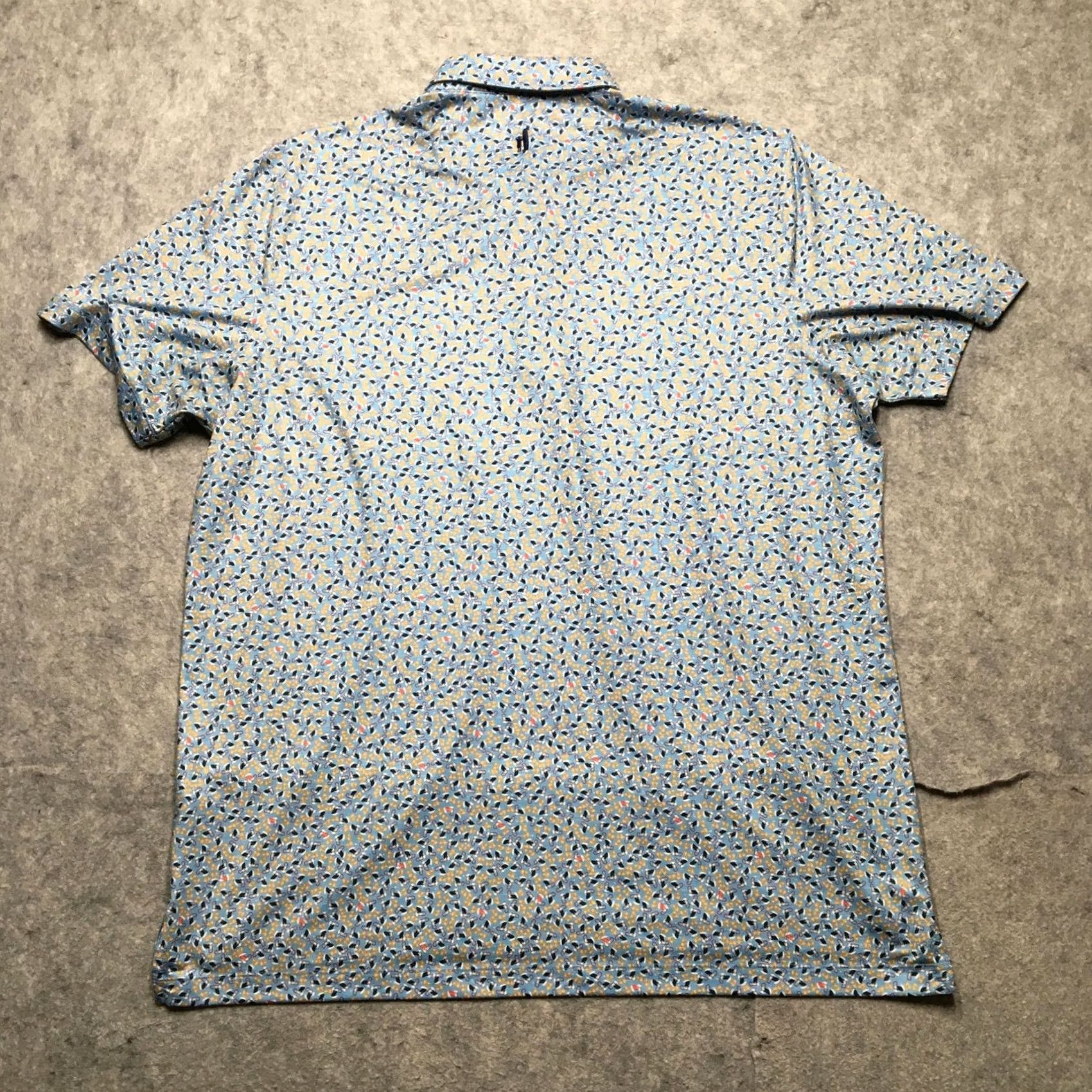 johnnie-O johnnie-O Polo Shirt Mens XL Blue Duck Snorkel Golf UPF 50 Stretch Performance Polo Shirt Snorkel Print Blue Shirt Mens XL Size US XL / EU 56 / 4 - 5 Thumbnail