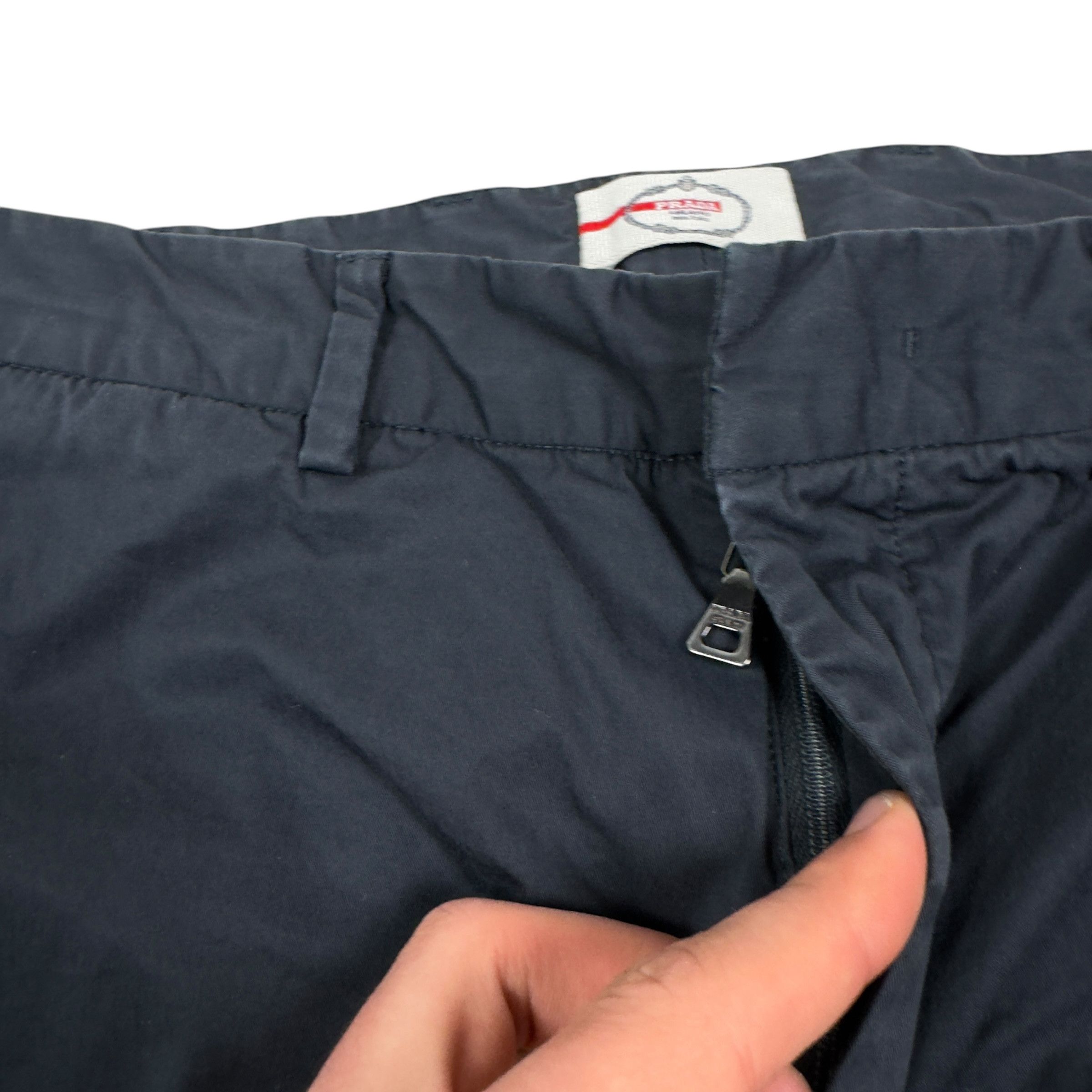 Designer × Prada Prada Milano Men's Blue Cotton Straight Leg Dress Pants 46 Size US 32 / EU 48 - 2 Thumbnail