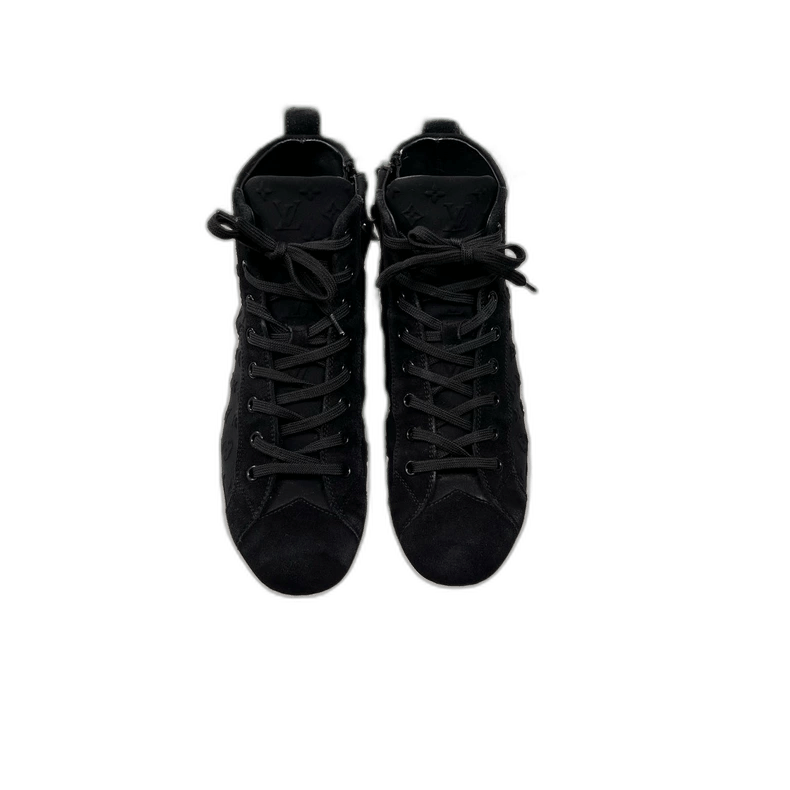 Louis Vuitton Black Embossed Sneakers Size 37