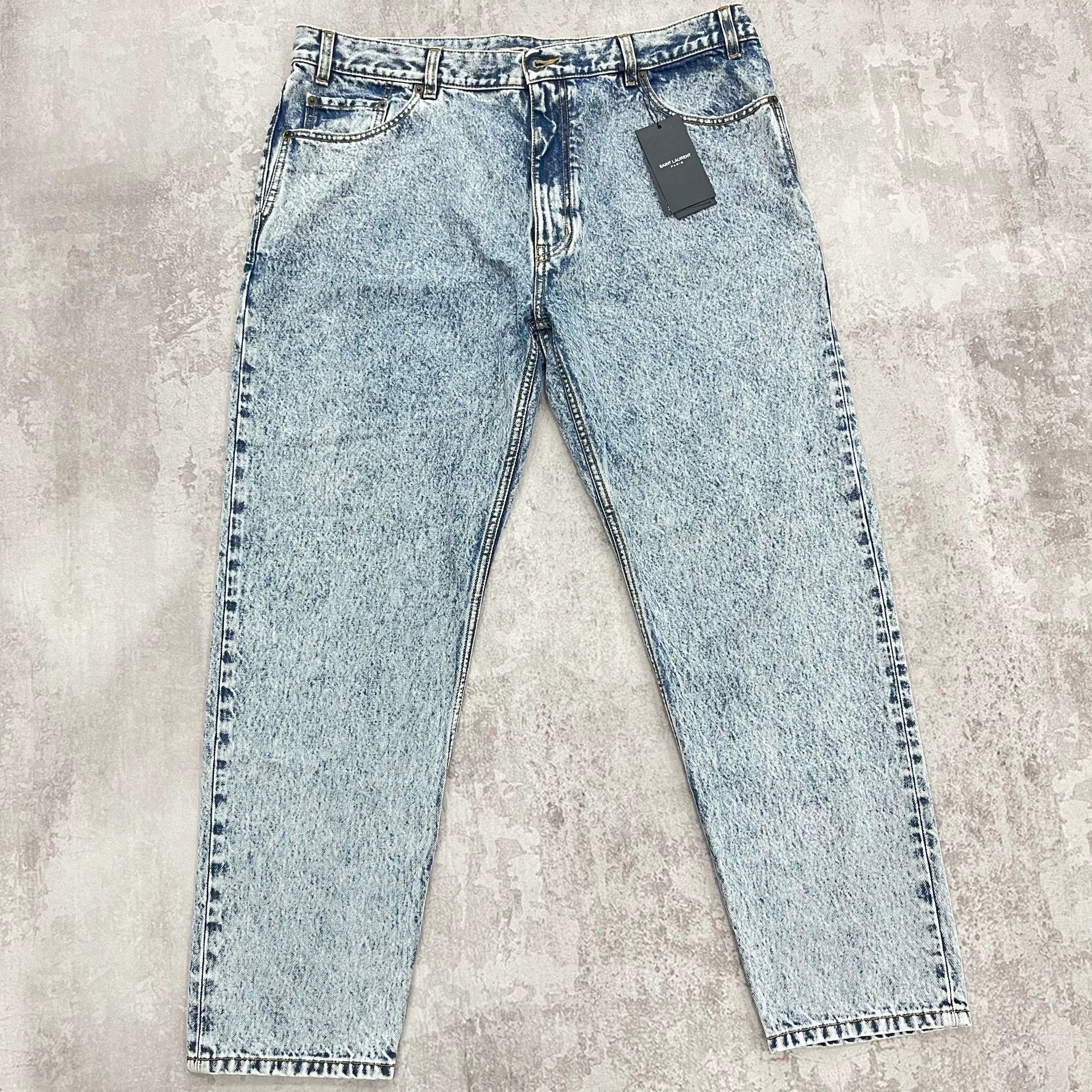 Saint Laurent Paris Saint Laurent Paris washed denim jeans Size US 34 / EU 50 - 1 Thumbnail
