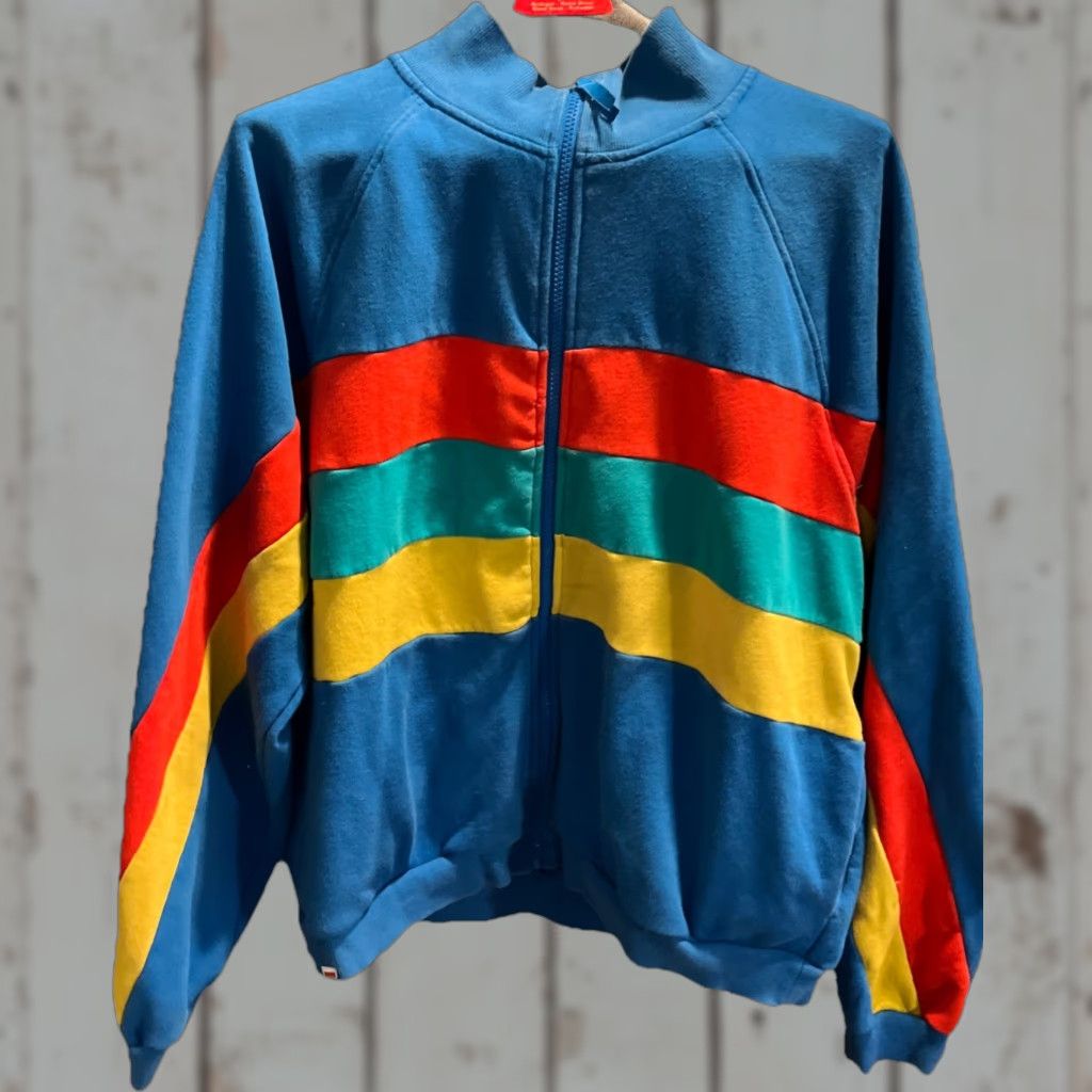 LEGO Lego Sweatshirt Target Blue Red Yellow Striped Rainbow Men's XL Zip Front Jacket Size US XL / EU 56 / 4 - 1 Thumbnail