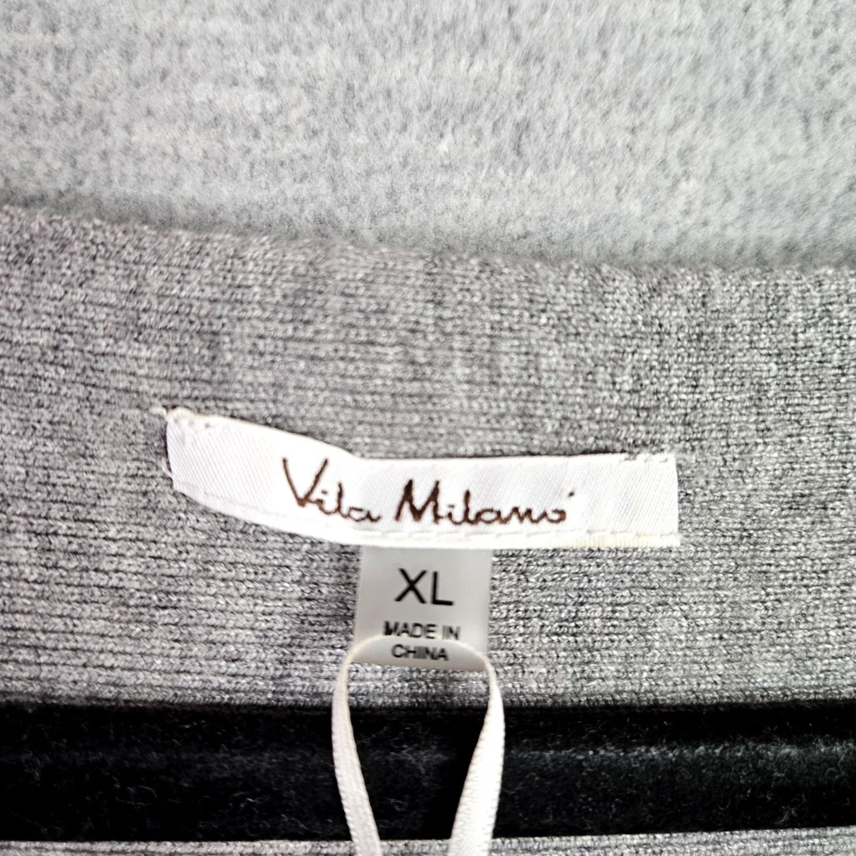 Vintage Vince Milano Women's XL Gray Scoop Neck Knit Sweater NWT Size XL / US 12-14 / IT 48-50 - 4 Thumbnail