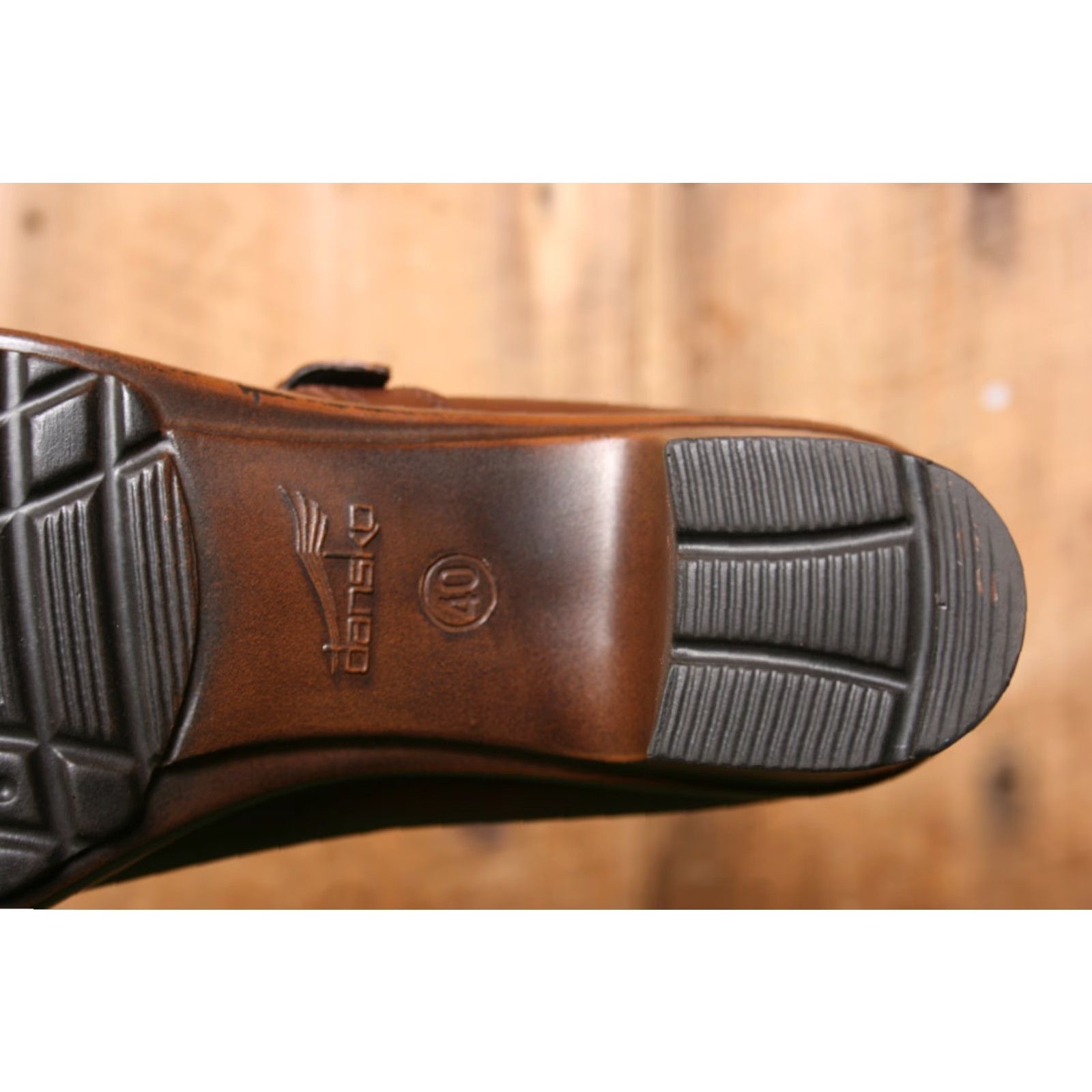 Dansko DANSKO Norah Shoes Pump Women's Leather Brown Block Heel Slip On 9.5 EU 40 Notting Hill Collection Size US 10 / IT 40 - 6 Thumbnail
