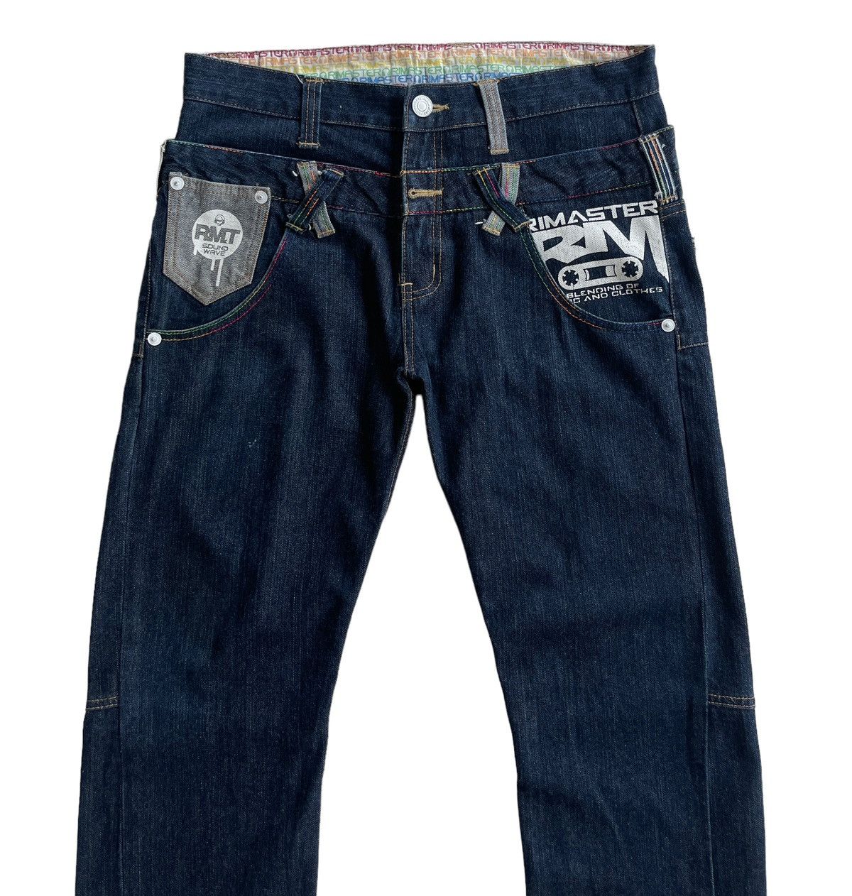 Japanese Brand Rimaster Double Waist Twist Denim Size US 33 - 3 Thumbnail