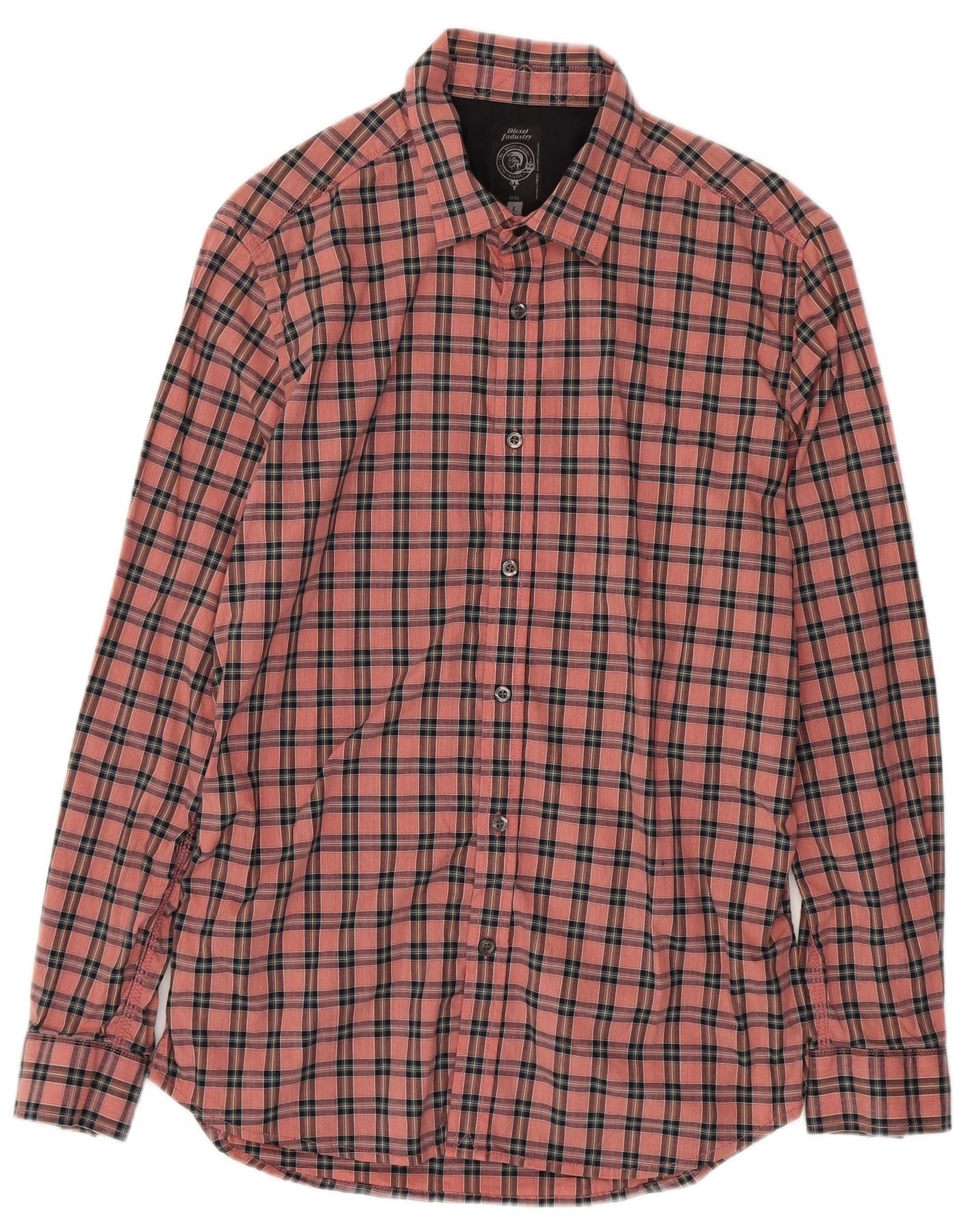Diesel Mens Shirt Large Pink Check Cotton Size US L / EU 52-54 / 3 - 1 Thumbnail