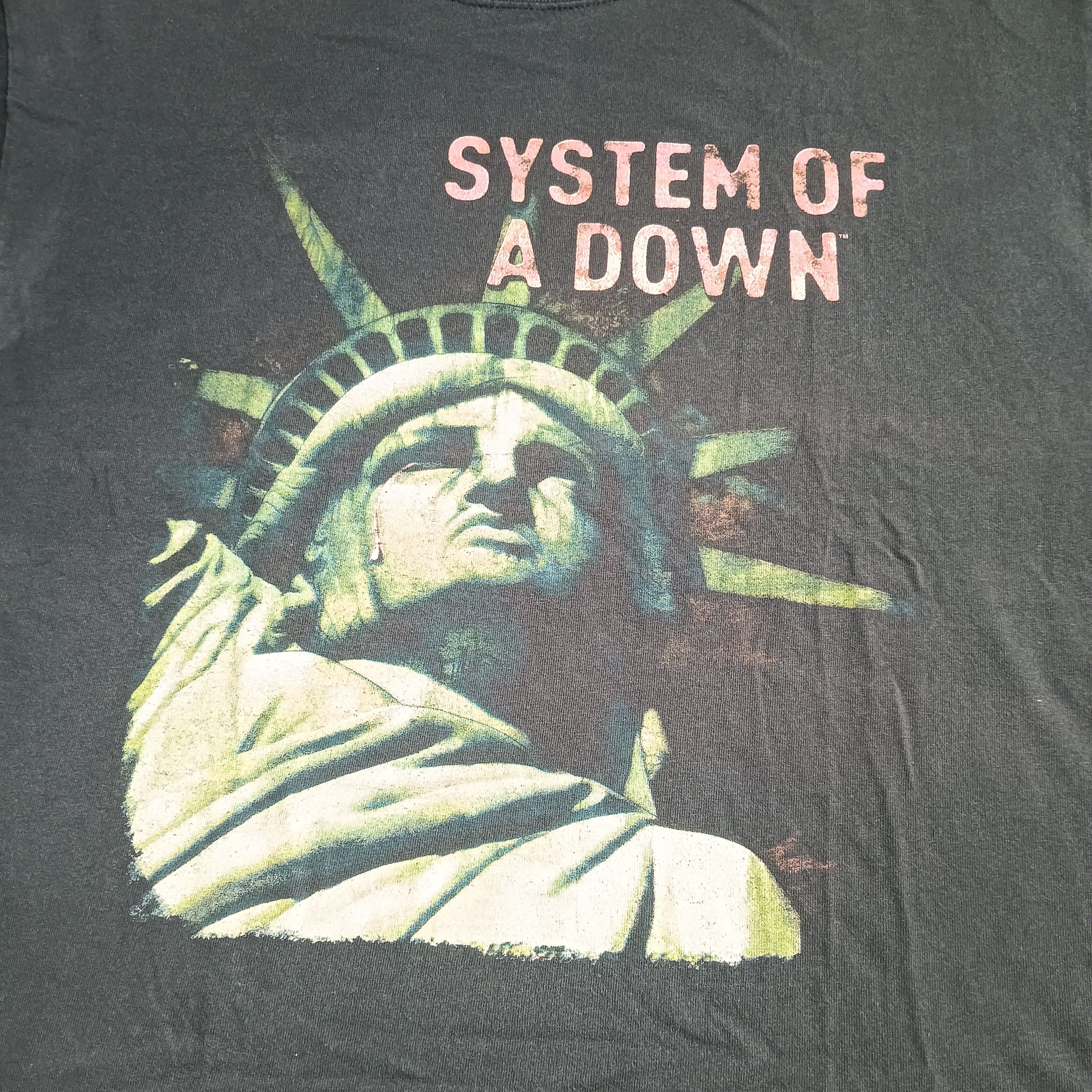 image of Band Tees x Rock T Shirt Vintage 00S System Of A Down Band Tee in Black, Men's (Size Large)