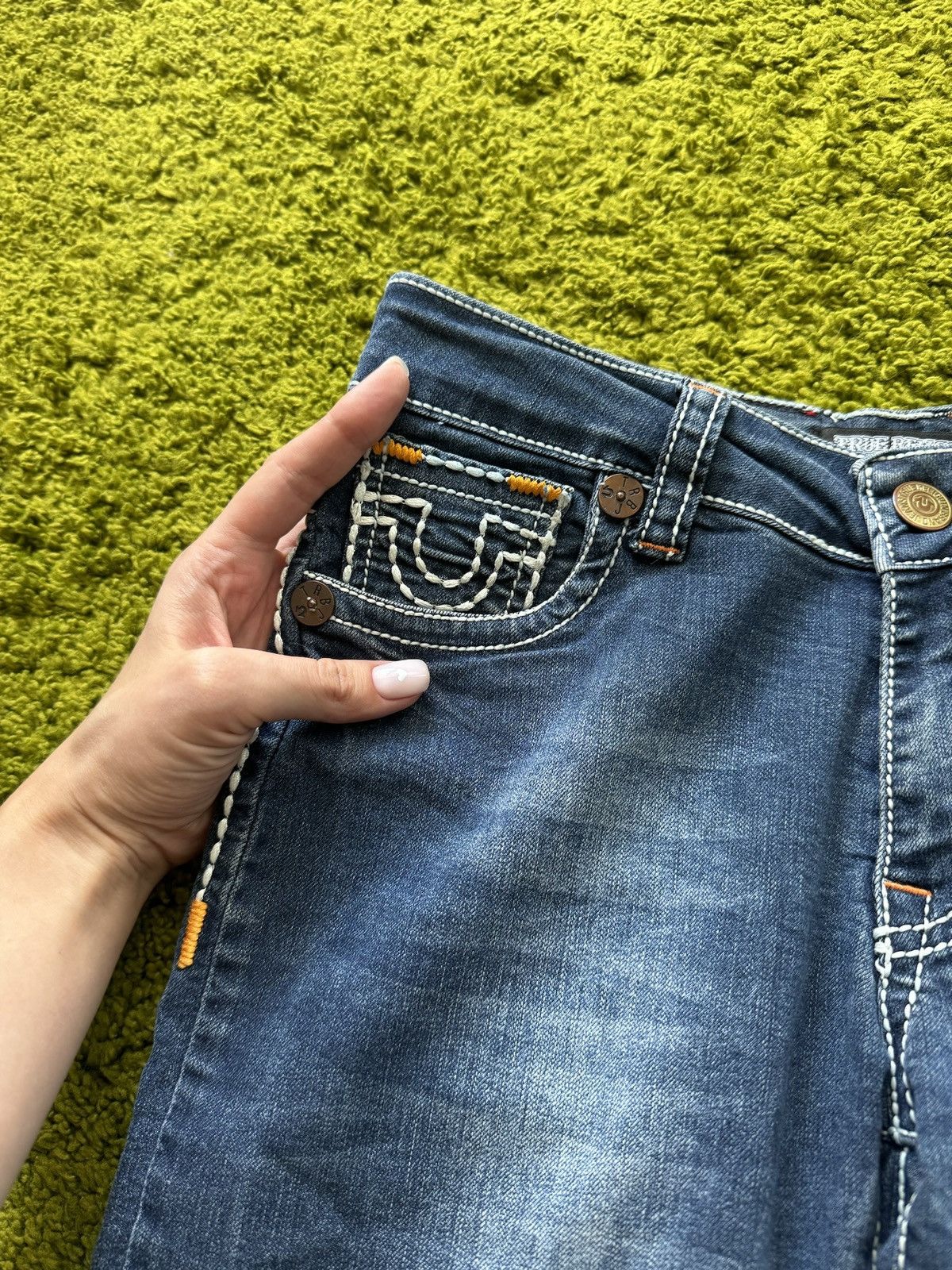 True Religion × Vintage 🇺🇸 True Religion Y2K vintage made in USA capri shorts Size 29" - 3 Thumbnail