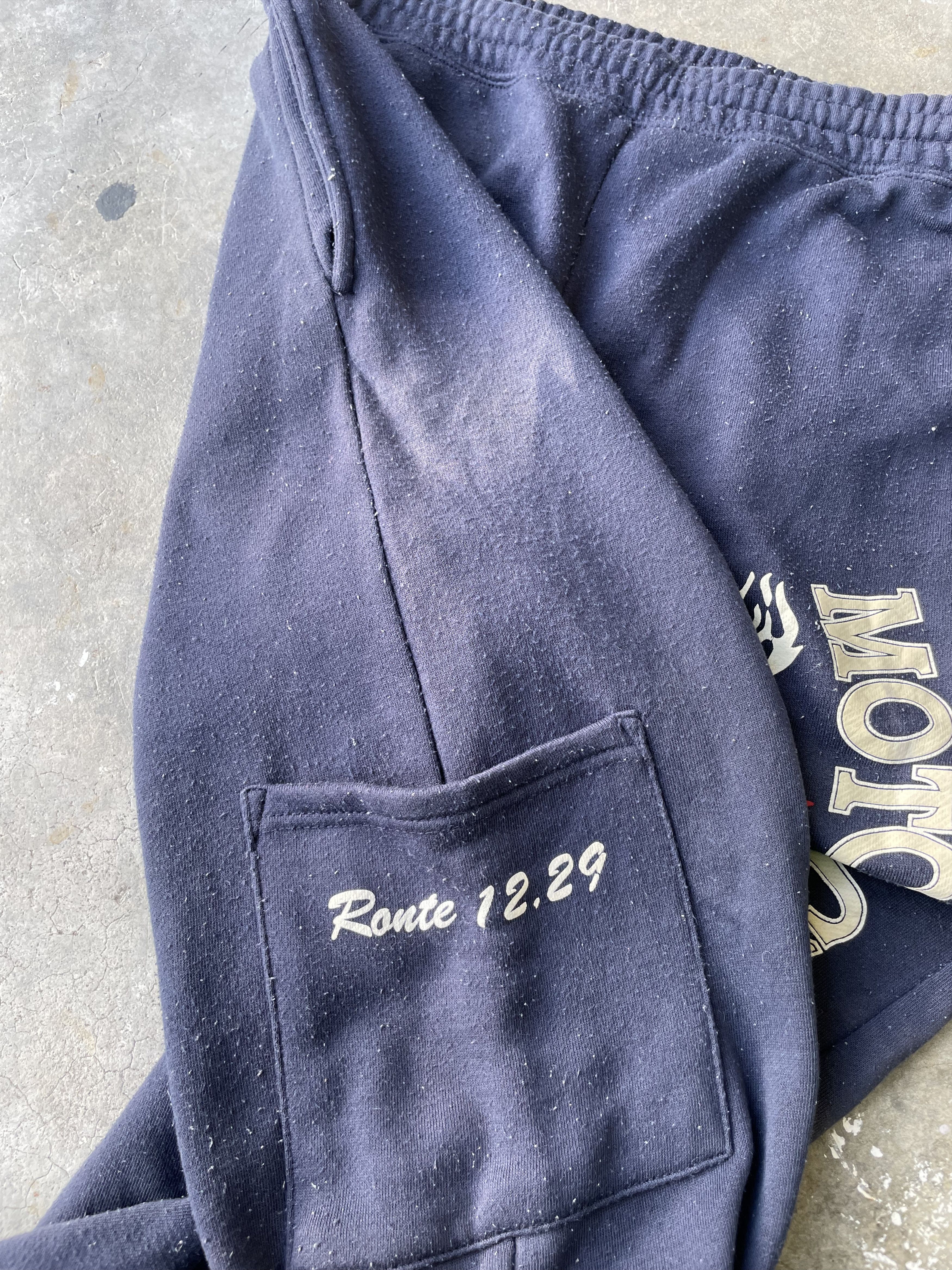 Vintage Vintage Motorcycle Flames Biker Big Logo Sunfaded Sweatpants Size US 29 - 7 Thumbnail