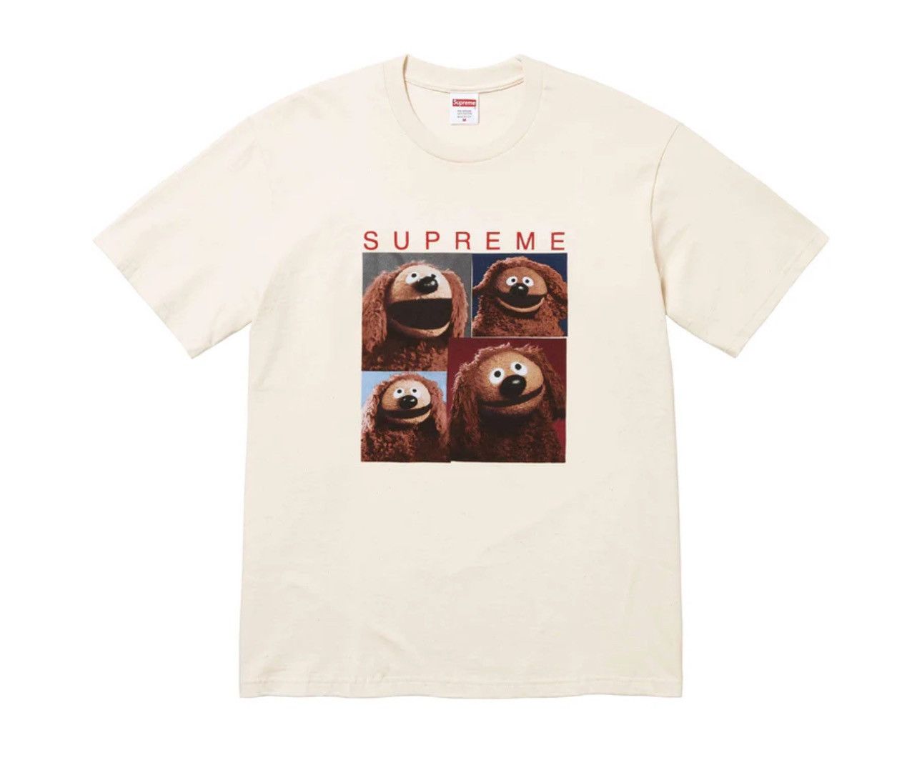 image of Supreme X Muppets Rowlf Tee in Off White, Men's (Size XL)