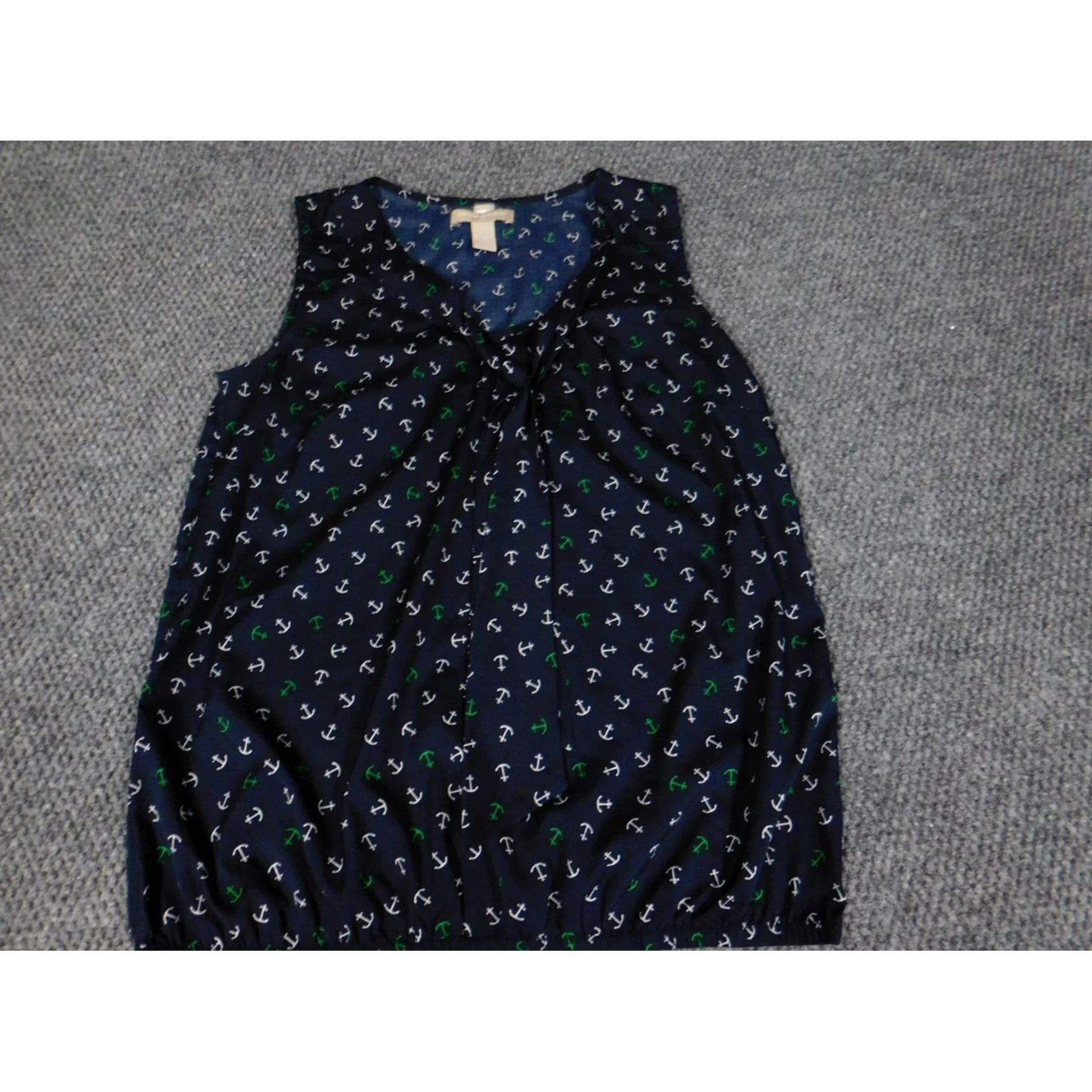Banana Republic Banana Republic Blouse Small Women Blue Crew Neck Pullover Sleeveless Casual Top Size S / US 4 / IT 40 - 3 Thumbnail
