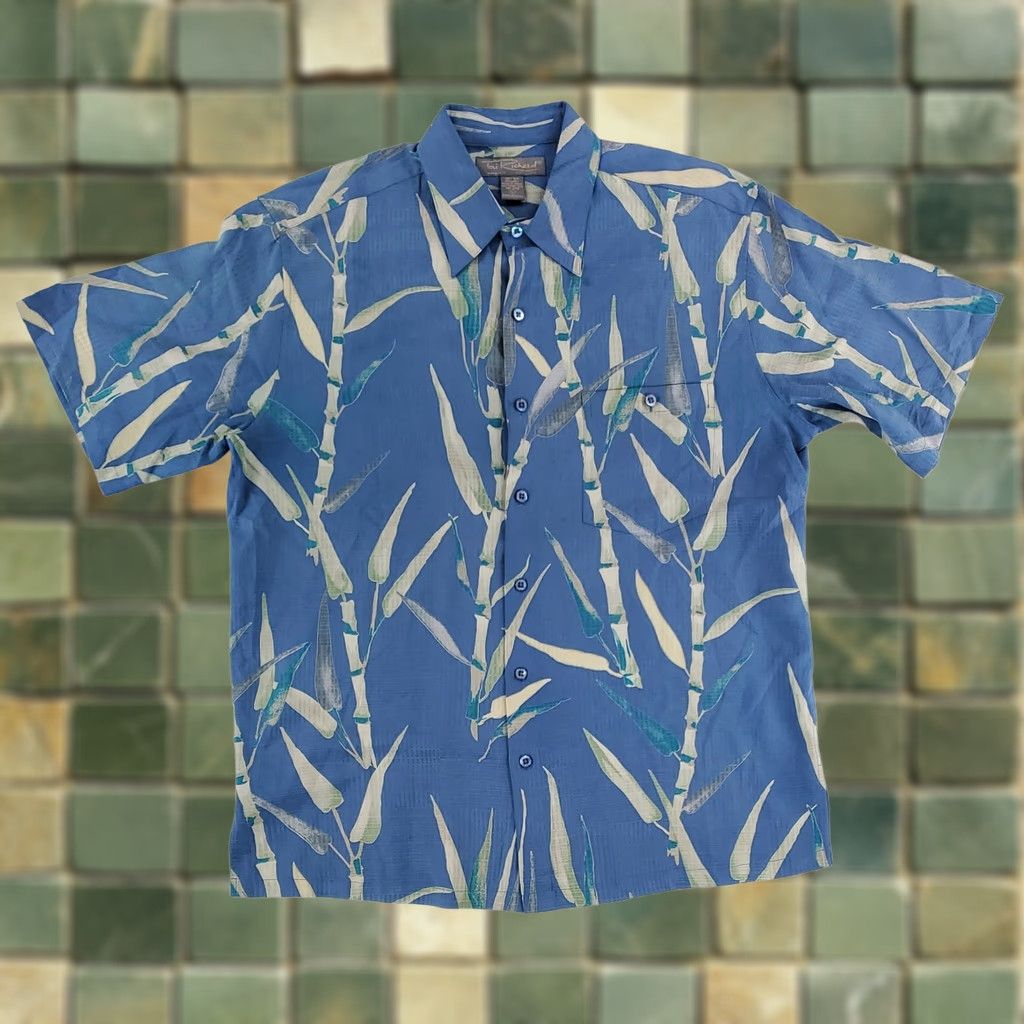 Tori Richard Tori Richard Button-Up Shirt Short Sleeve Silk Hawaiian Blue Mens L Size US L / EU 52-54 / 3 - 1 Thumbnail