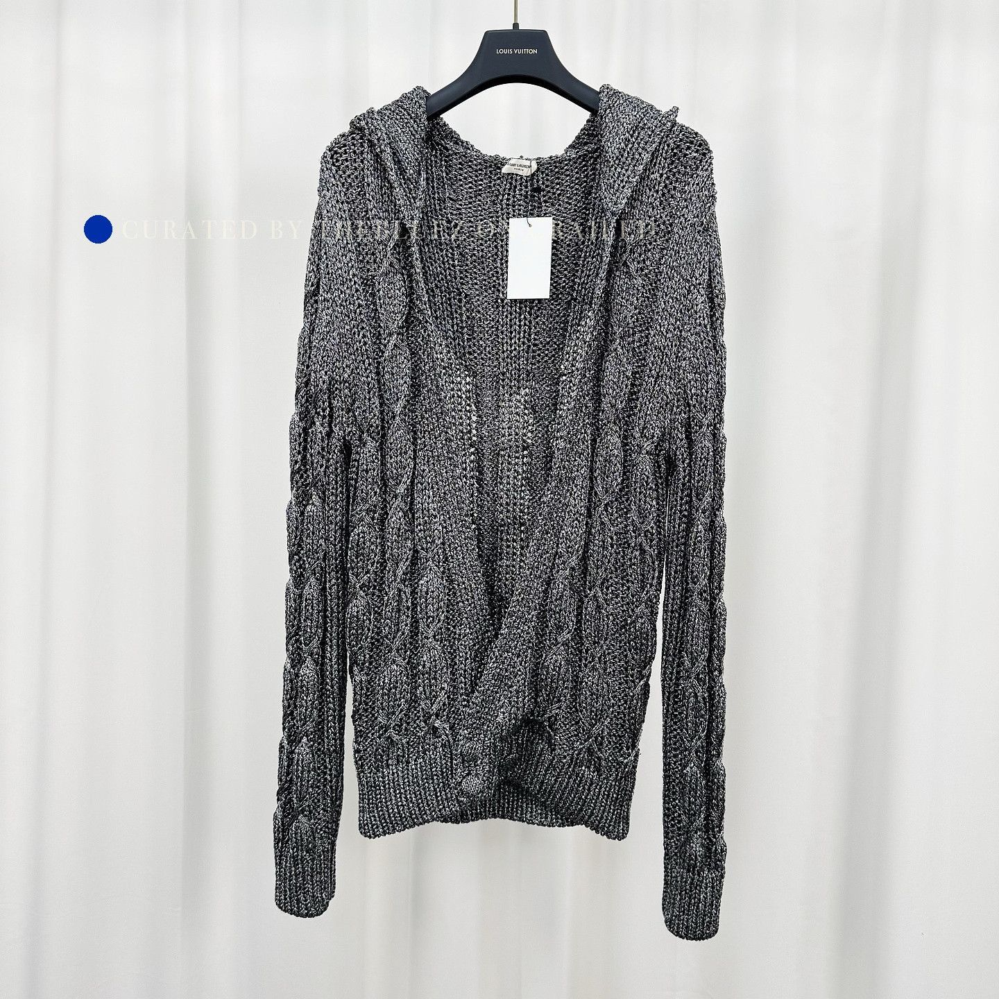 Saint Laurent Paris Gray Cable Knit Hoodie Cardigan Size US S / EU 44-46 / 1 - 1 Thumbnail