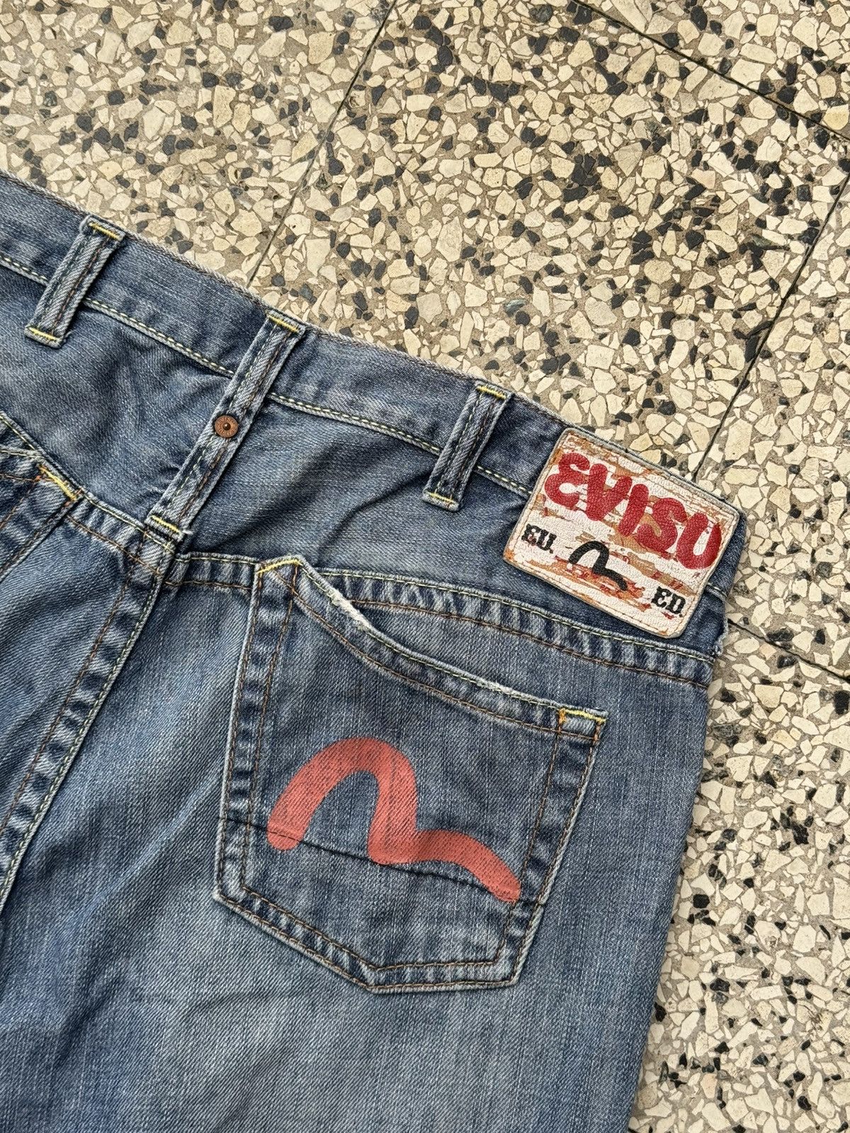 Evisu × Japanese Brand Evisu Hokusai painter and seagull print jeans Japan y2k Size 28" / US 6 / IT 42 - 2 Thumbnail