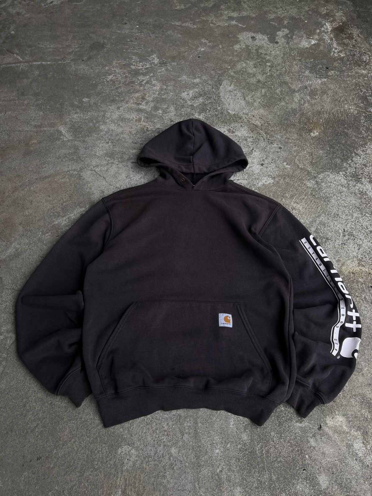 Carhartt × Vintage Carhartt Vintage Distressed Sun Faded Hoodie workwear 90s Size US M / EU 48-50 / 2 - 1 Thumbnail