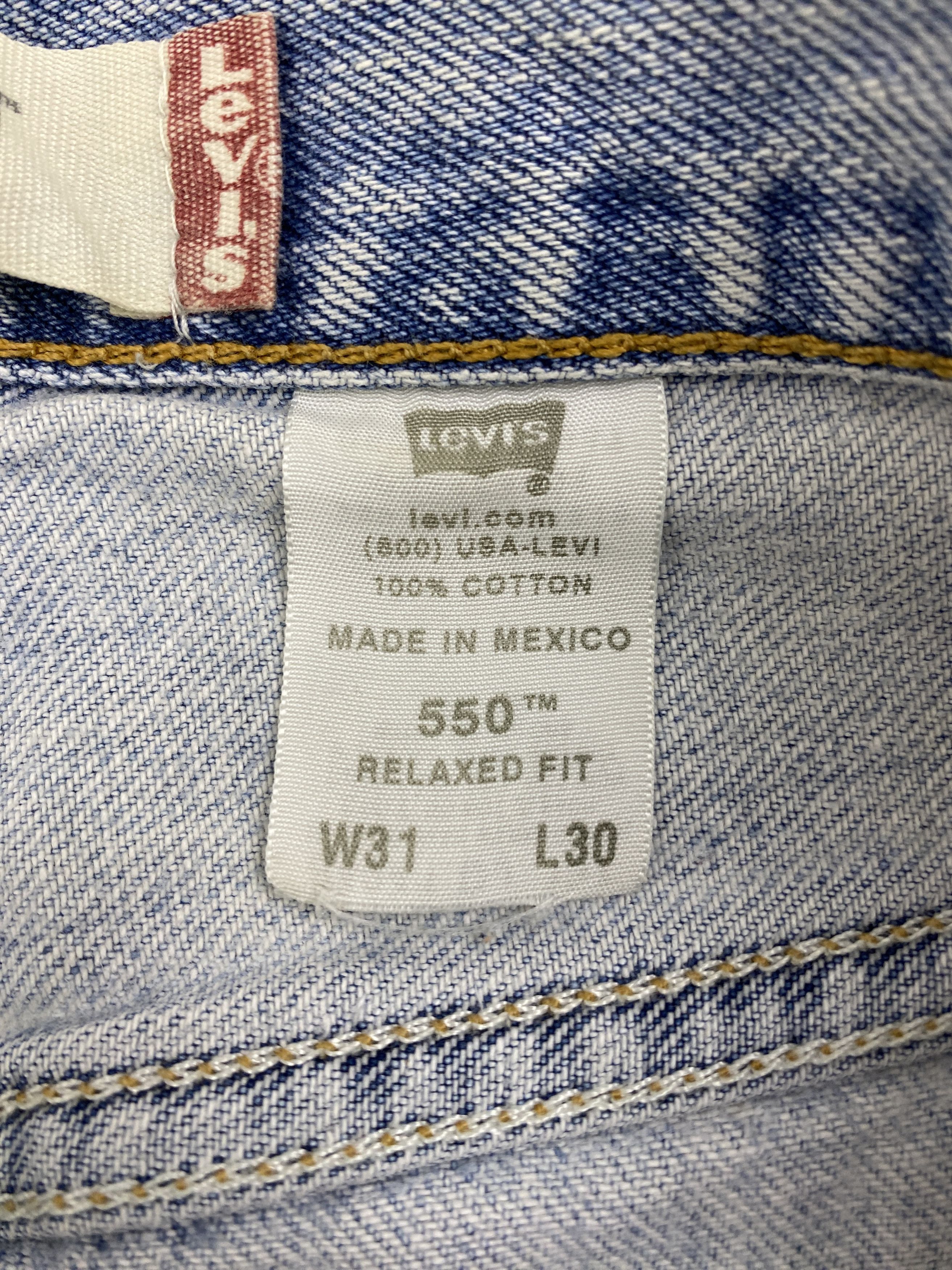 Levi's × Vintage Distressed Vintage Levis 550 Light Blue Washed Jeans Size US 31 - 7 Thumbnail