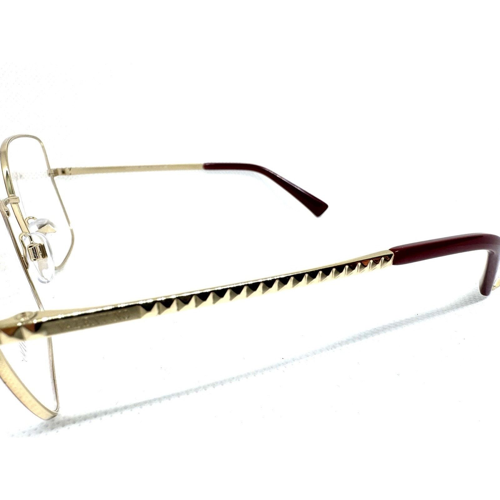 Valentino NIB VALENTINO VA1024 RED HAVANA LIGHT GOLD EYEGLASSESS 54-16 Size ONE SIZE - 5 Thumbnail