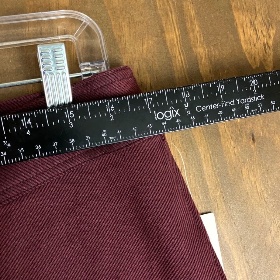 Anthropologie Maeve By Anthropologie Womens Pants Plum Seam Split Hem Skinny Stretch 14 Size 36" / US 14 / IT 50 - 7 Thumbnail