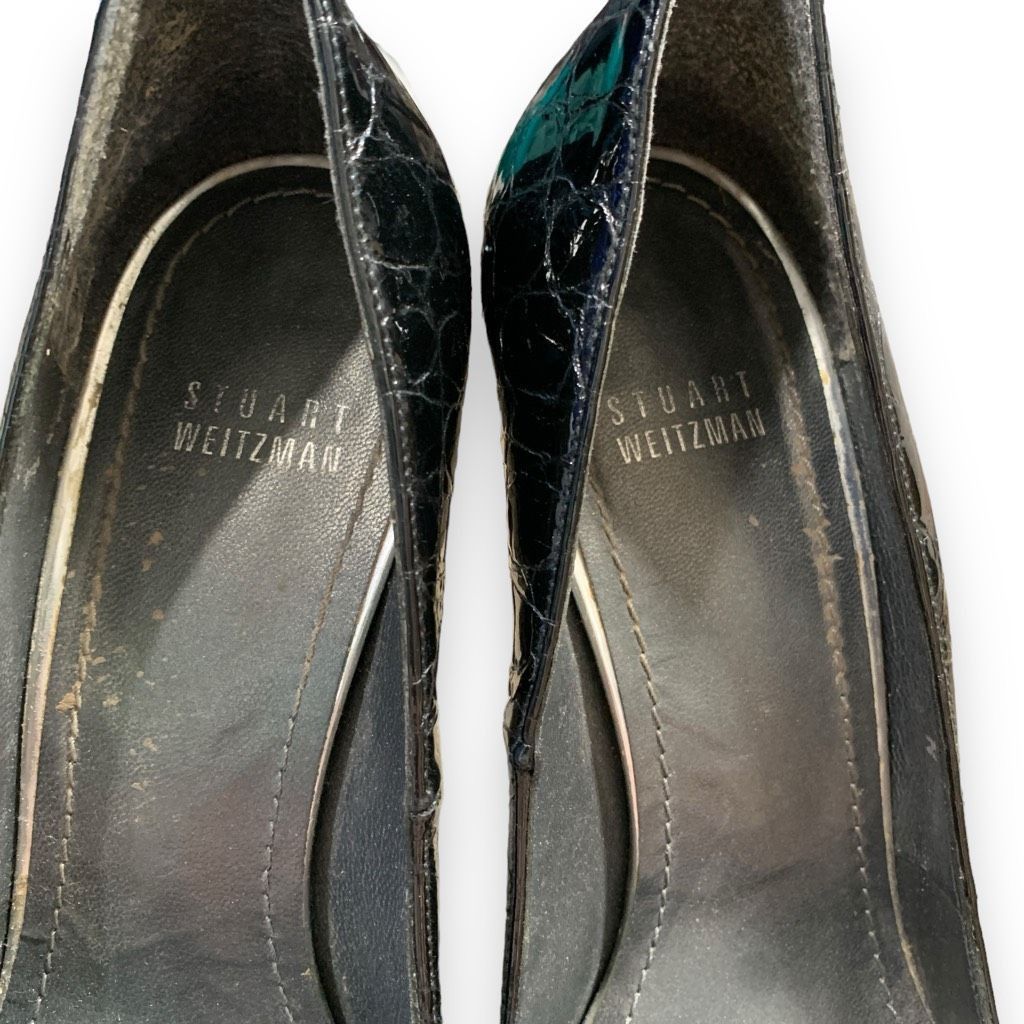 Stuart Weitzman Stuart Weitzman Platform Heels Black Patent Leather Snakeski Size US 9 / IT 39 - 7 Thumbnail