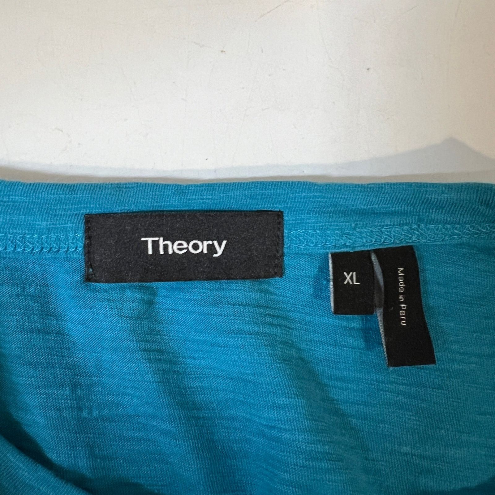 Theory Theory Essential Pocket Tee Shirt Teal Blue Short Sleeves Size US XL / EU 56 / 4 - 3 Thumbnail
