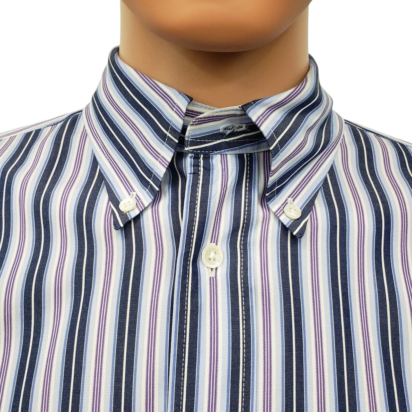 Faconnable Faconnable Shirt Classic Fit Striped Long Sleeve Button Down Size US L / EU 52-54 / 3 - 2 Thumbnail