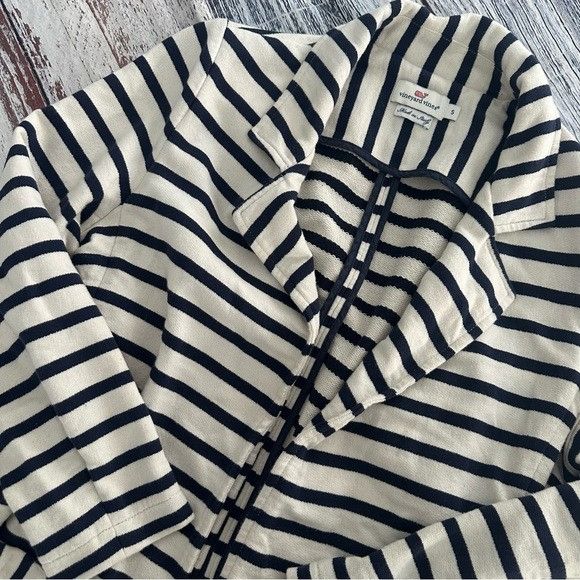 Vineyard Vines Vineyard Vines Striped Women's Blazer- Navy and White Size S / US 4 / IT 40 - 3 Thumbnail