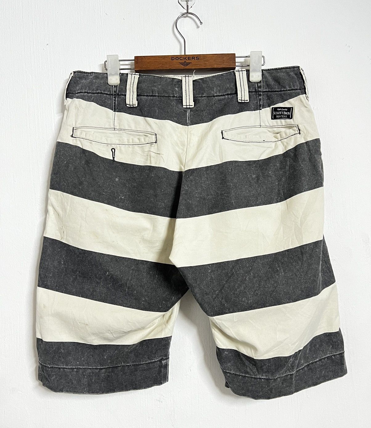 Schott 🔥HOT DROPS🔥 Vintage Trousers Prison Schott Short Pants Size US 32 / EU 48 - 5 Thumbnail