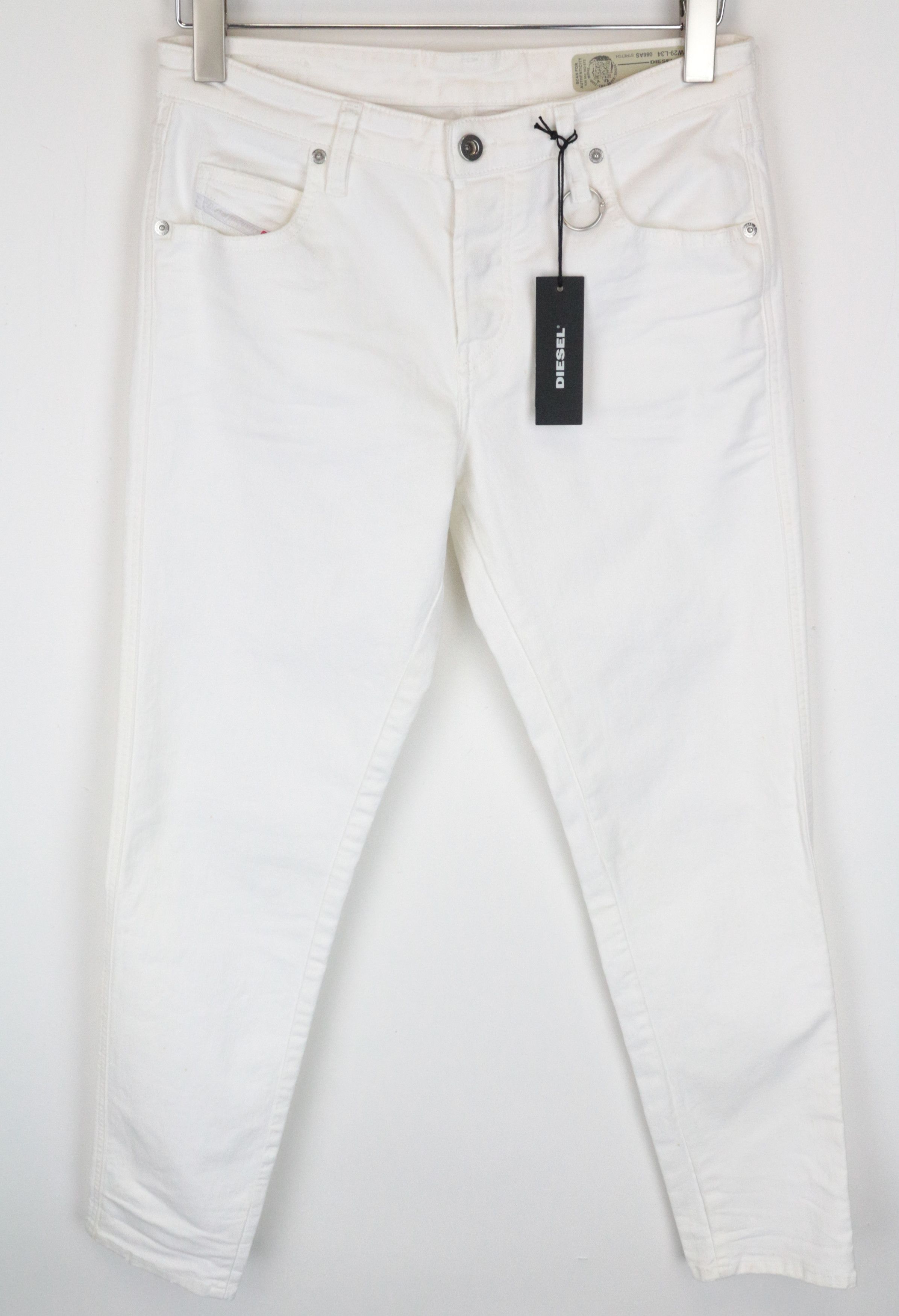 Diesel BABHILA 086AS W29/L34 White Slim Skinny Stretch Jeans 64285 Size 29" - 1 Thumbnail