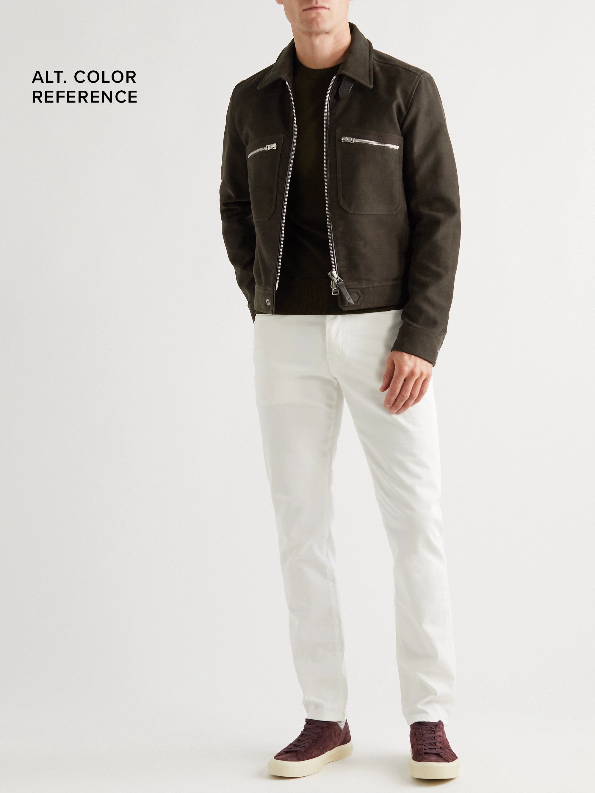 Tom Ford Coveted Ultra-Rare $4,100 w/tax Moleskin Leather Accents Size US M / EU 48-50 / 2 - 5 Thumbnail