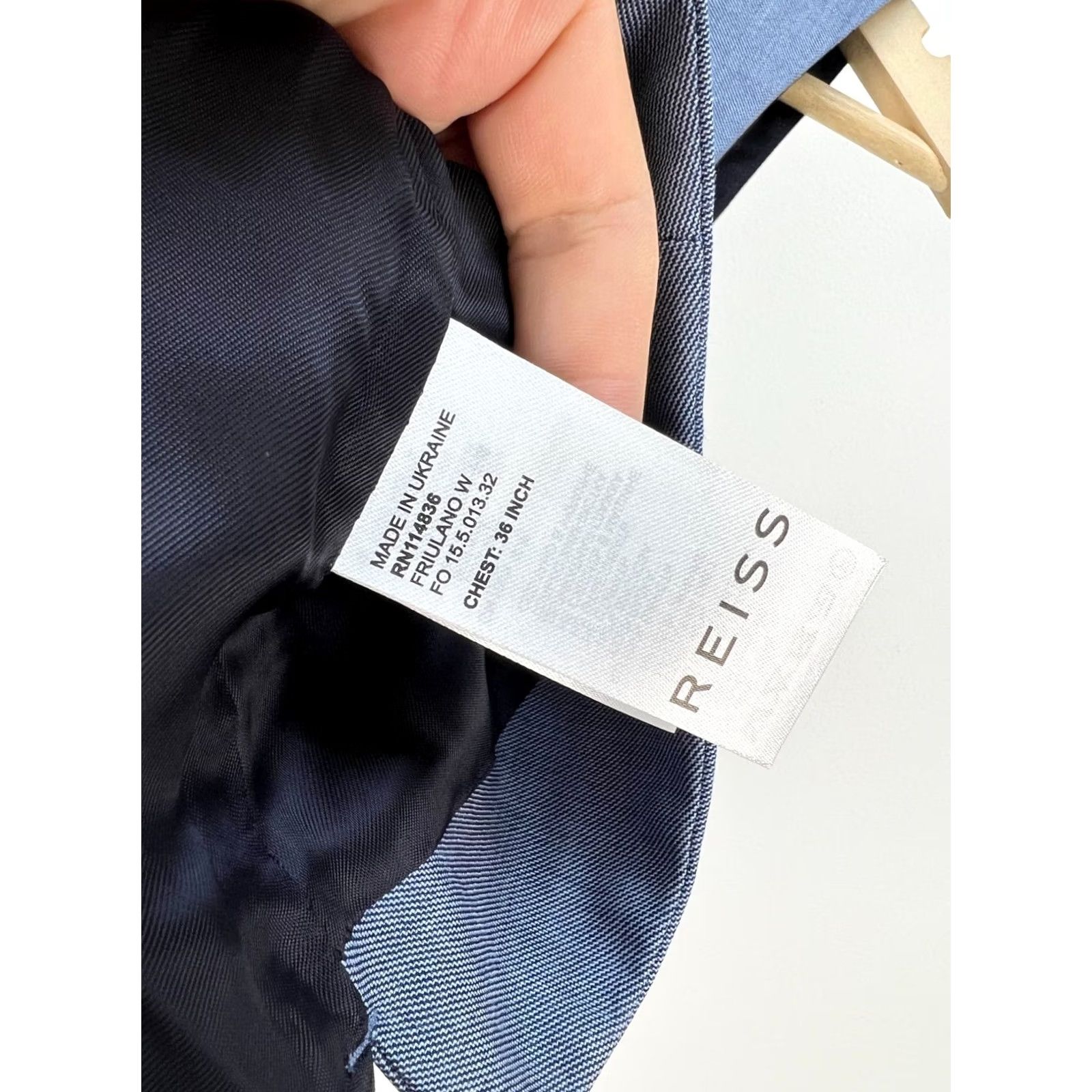 Reiss Reiss Wool Waistcoat Vest Men’s 36 Blue Smart Formal Classic Suit Vest Wool Denim Fabric Regular Fits Mens Size US XXS / EU 40 - 6 Thumbnail