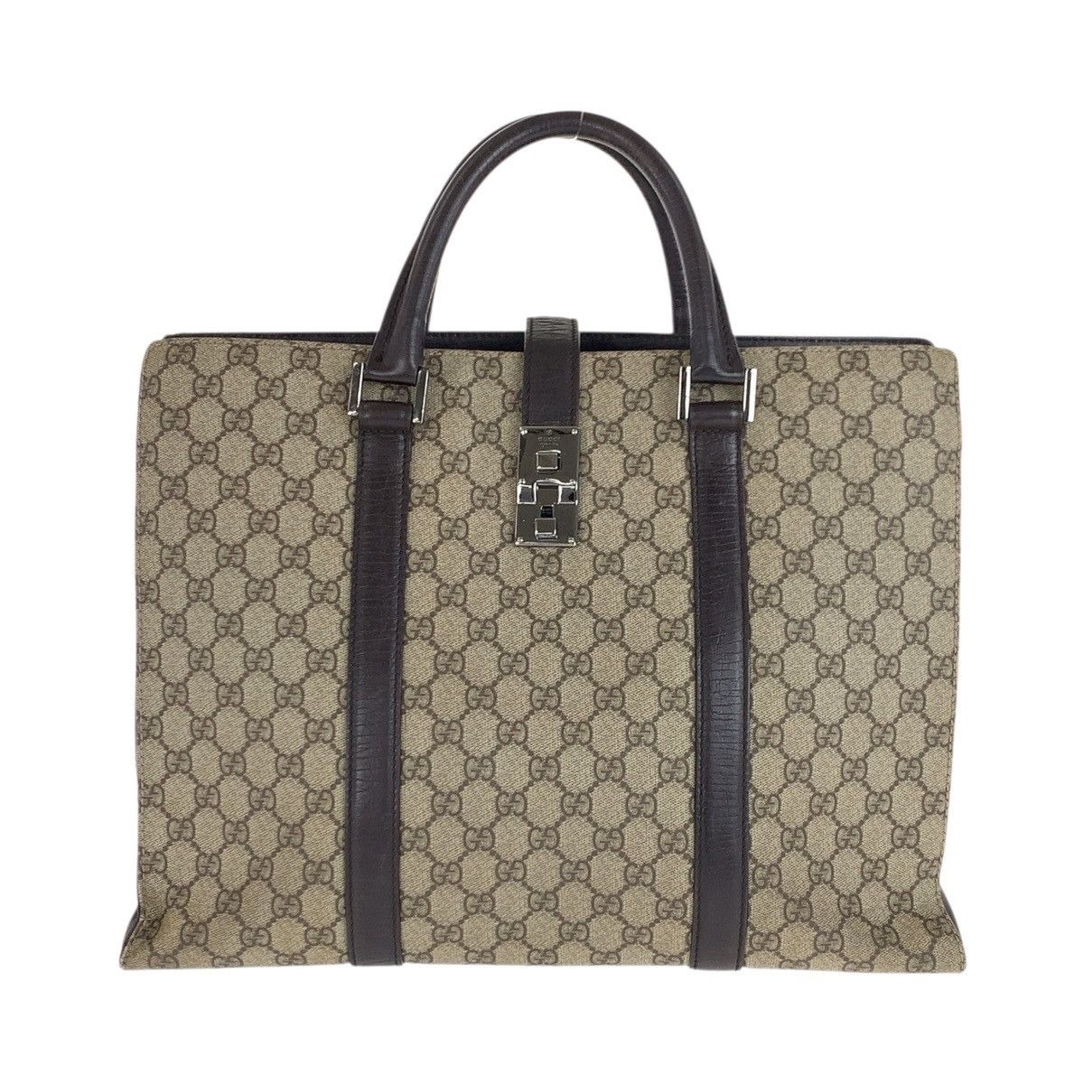 Gucci Gucci Gucci GG Supreme Canvas Leather Business Bag Leather Business Bag 114262 DUTY FREE for USA Size ONE SIZE - 1 Thumbnail