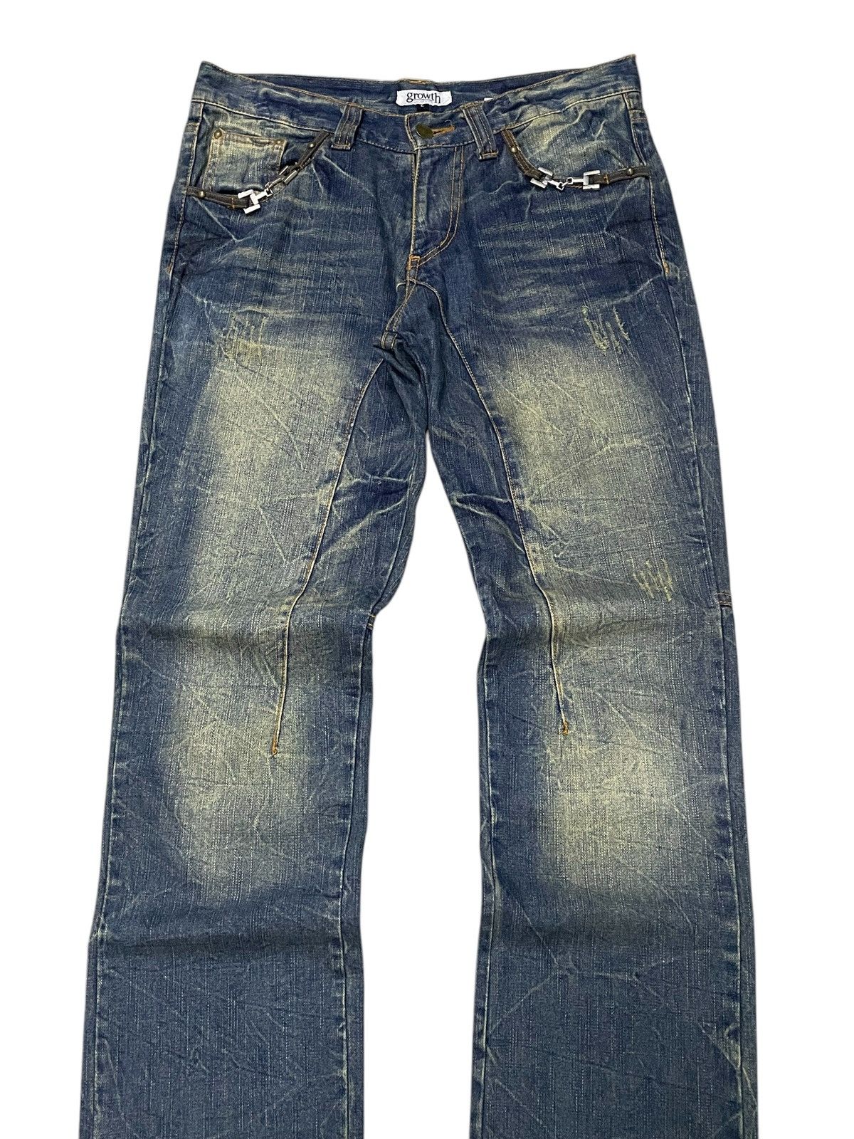 Hysteric Glamour × In The Attic × Japanese Brand In The Attic Japan Muddy Wash Honeycomb Embellished Jeans Size US 30 / EU 46 - 7 Thumbnail
