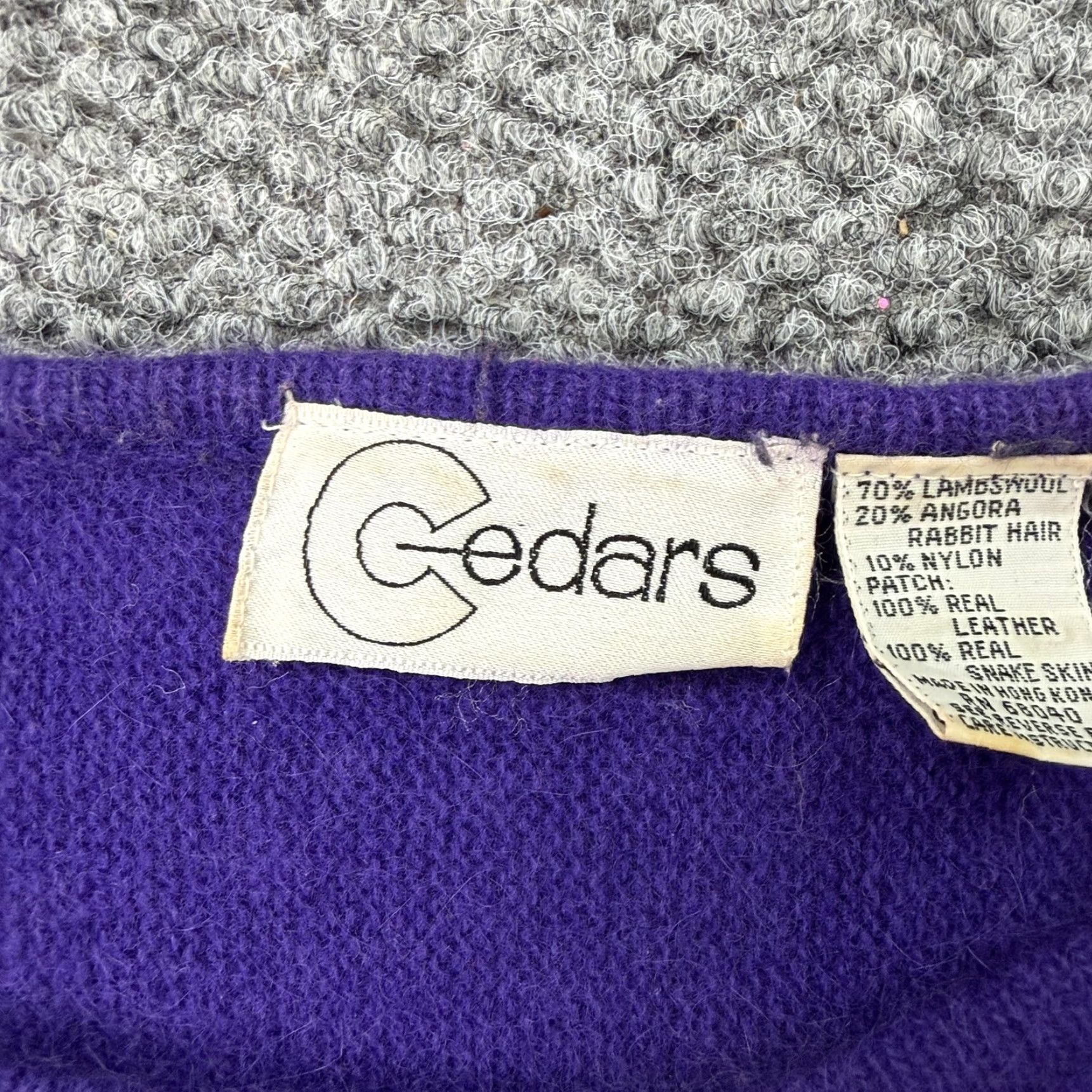 Vintage Vintage Cedars Sweater Womens Medium Angora Wool Beaded Leather Snakeskin 80s Size M / US 6-8 / IT 42-44 - 6 Thumbnail
