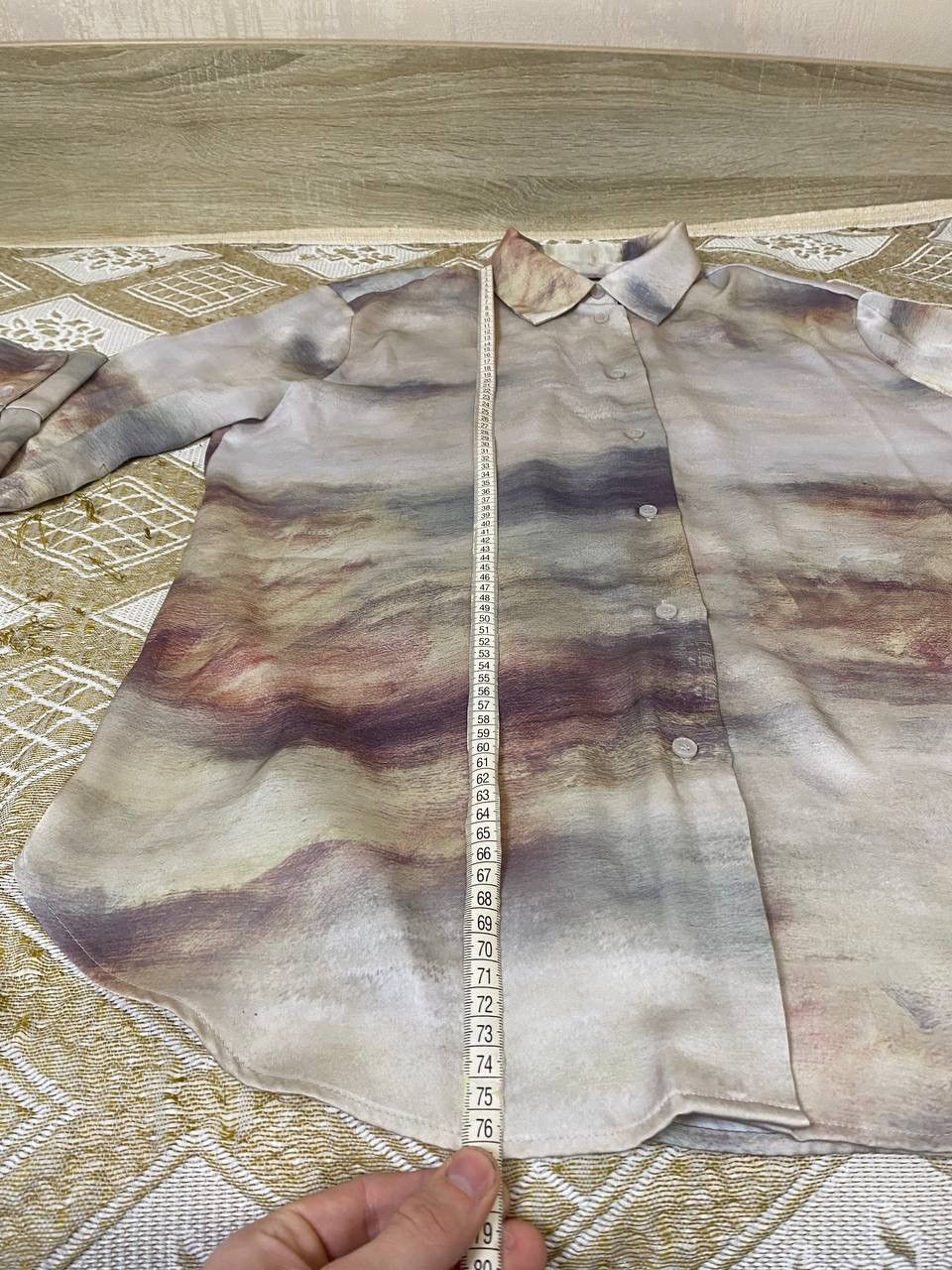H&M 🔥 H&M Relaxed Fit Womens Button Up Shirt Art Blouse Top Size M / US 6-8 / IT 42-44 - 11 Thumbnail